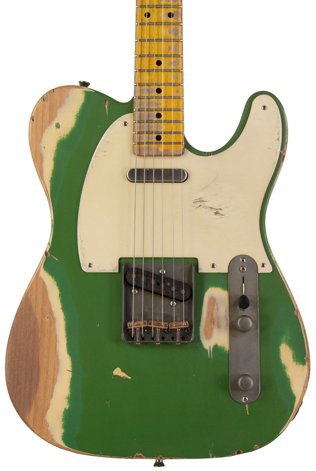 Nash T57 Guitar, Army Green, Matching Headstock, Extra Heavy Aging - Image 5