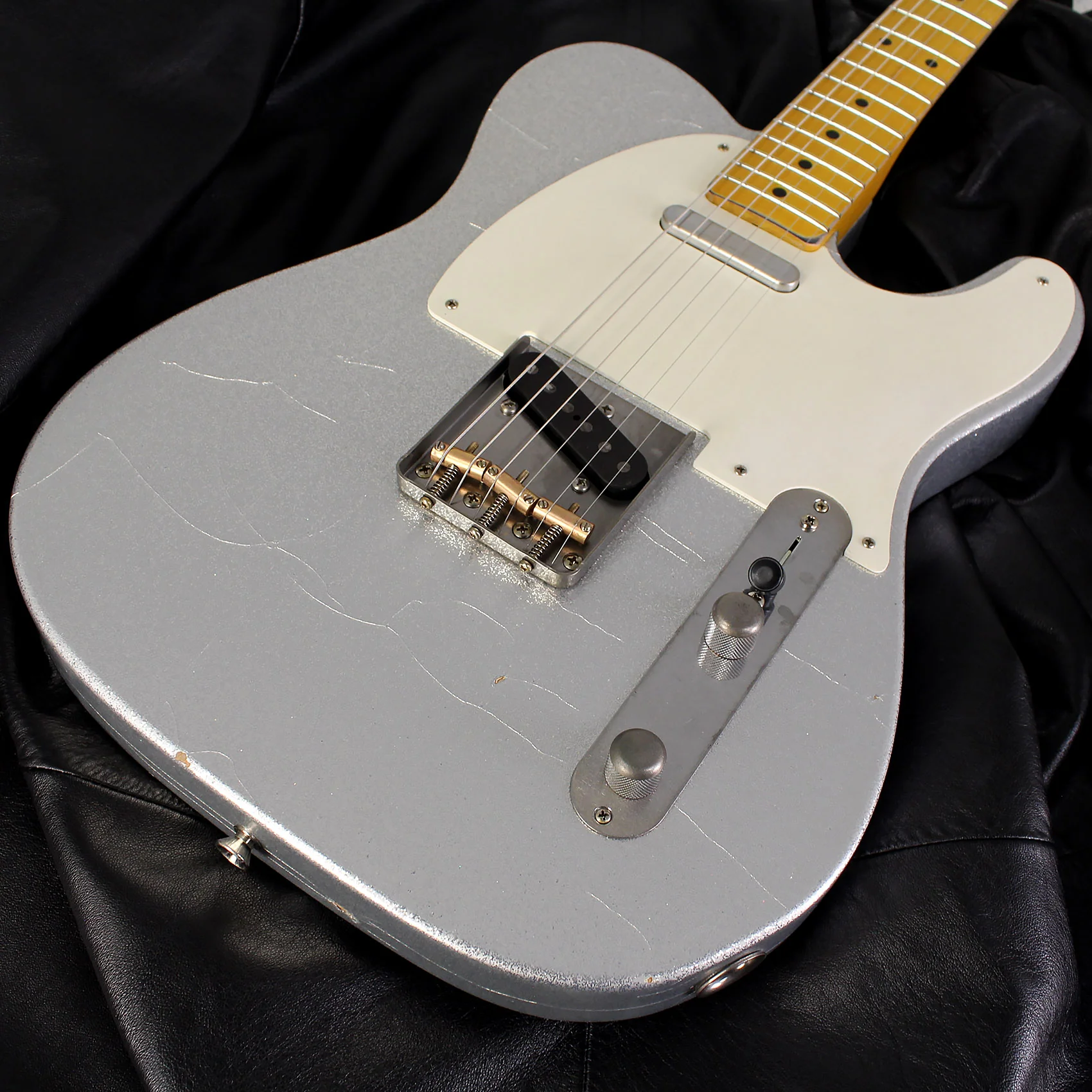 Nash T57 Guitar, Silver Sparkle, Light Aging - Image 10