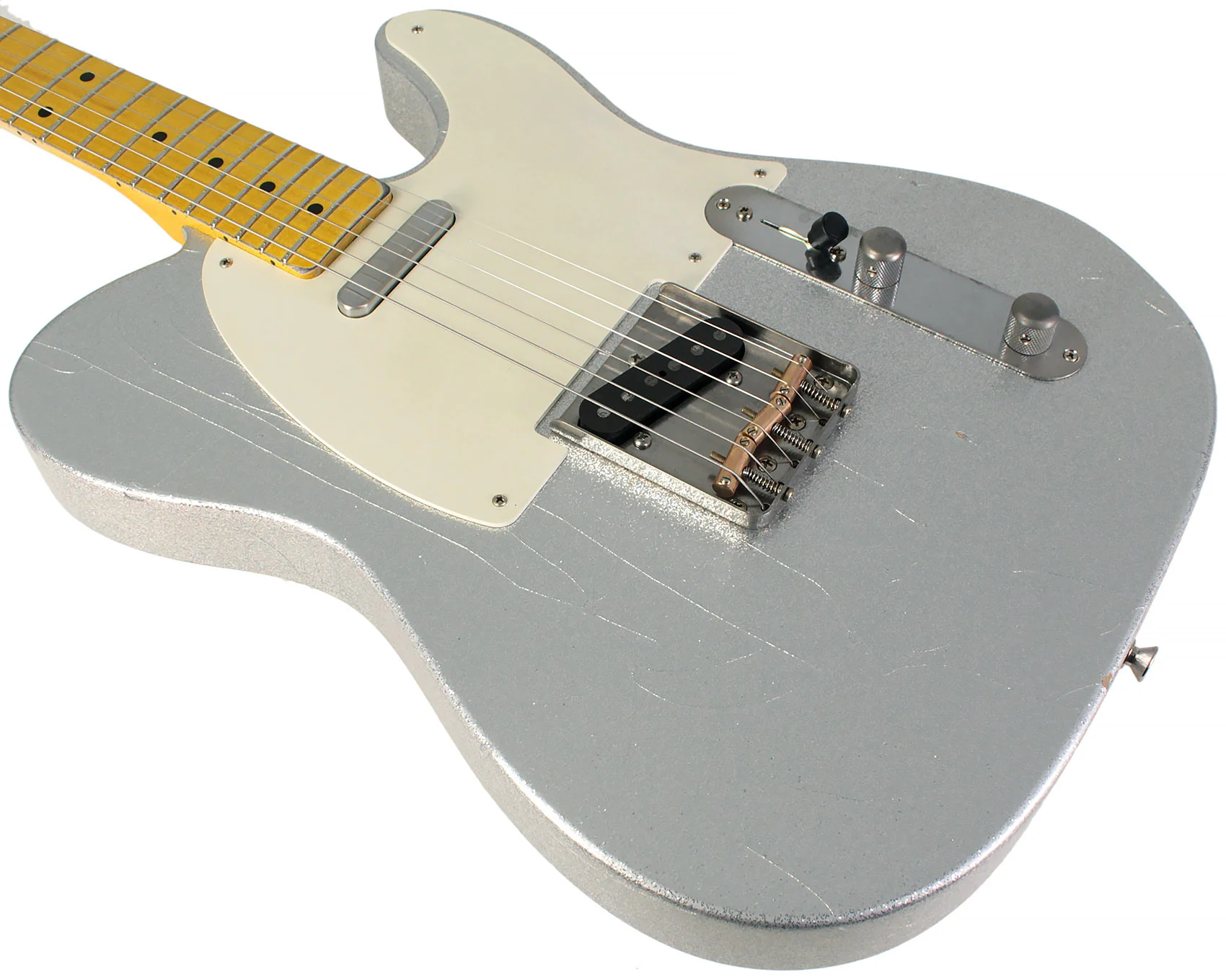 Nash T57 Guitar, Silver Sparkle, Light Aging - Image 4