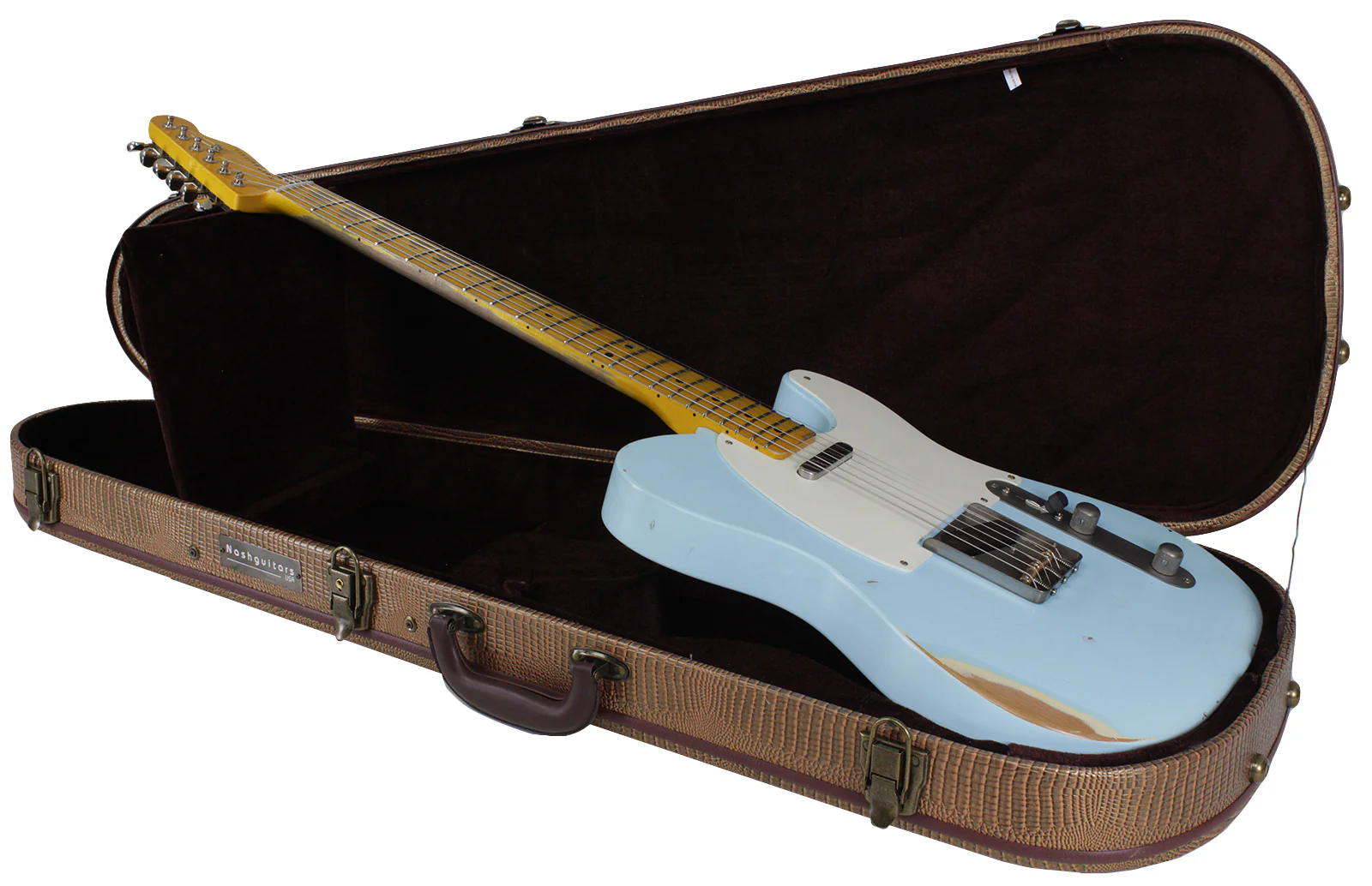Nash T57 Guitar, Sonic Blue, Medium Aging - Image 9