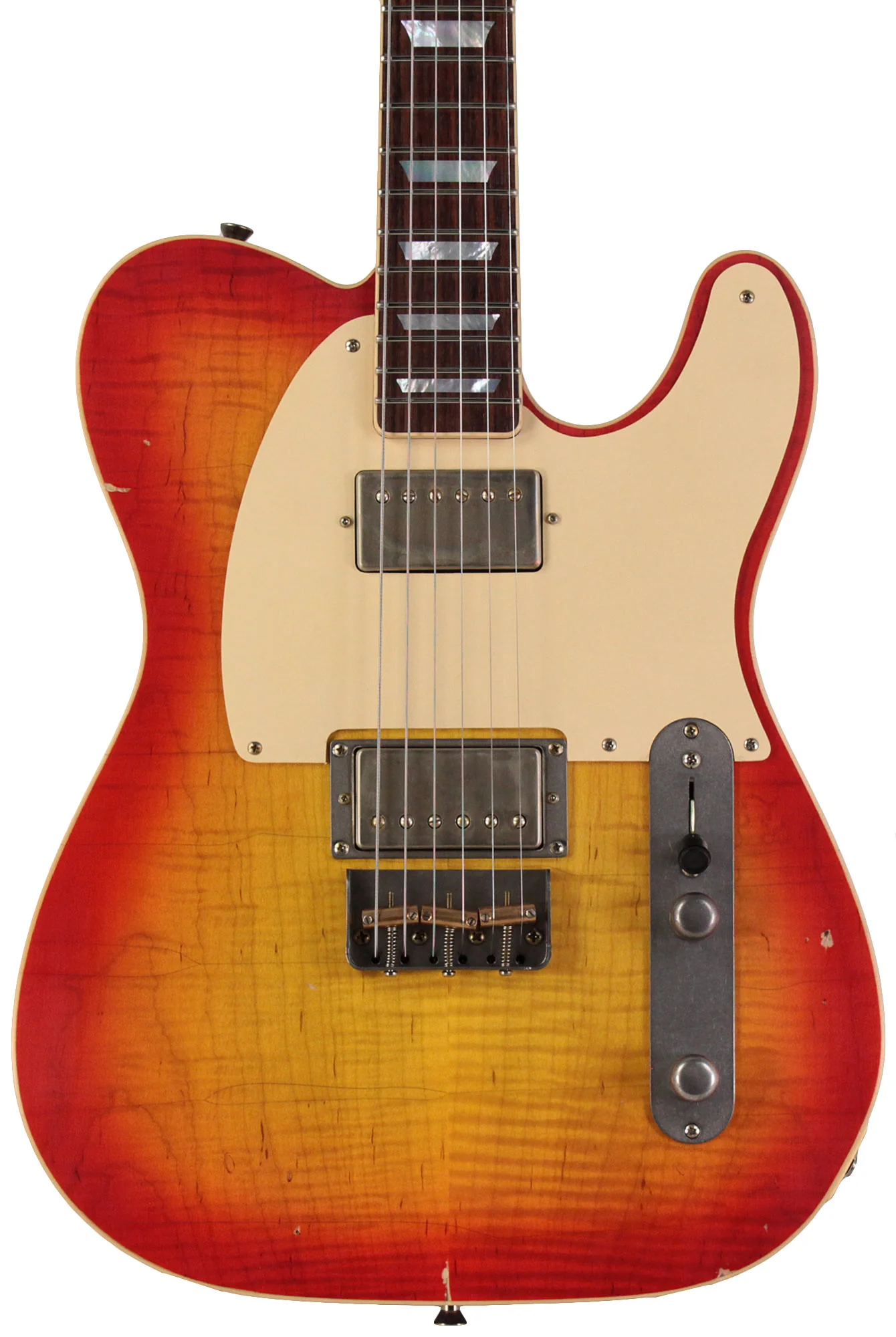 Nash T59FLM Flame Top Guitar, Cherry Sunburst, Light Aging - Image 6