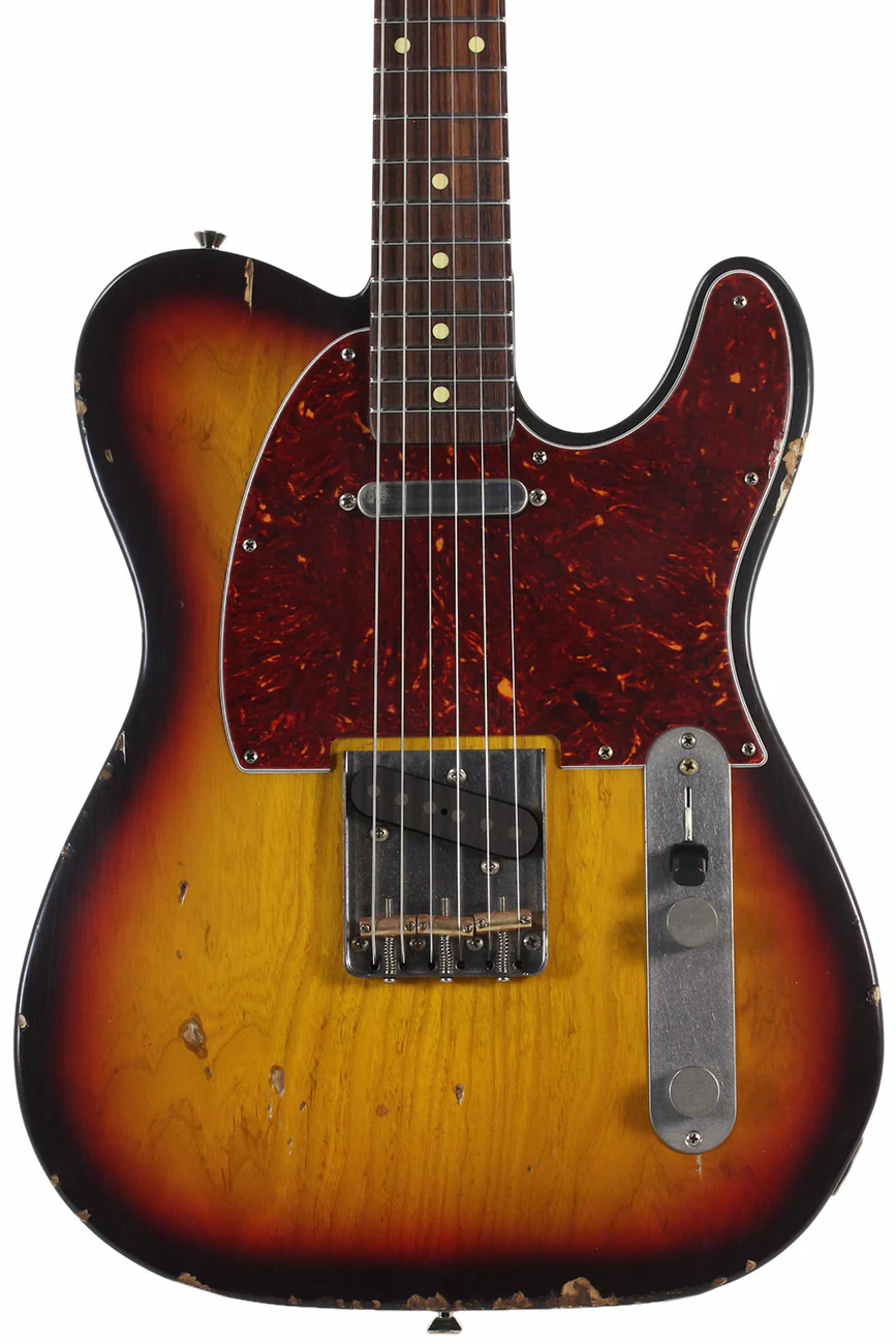 Nash T63 Guitar, 3 Tone Sunburst, Tortoise Shell - Image 3