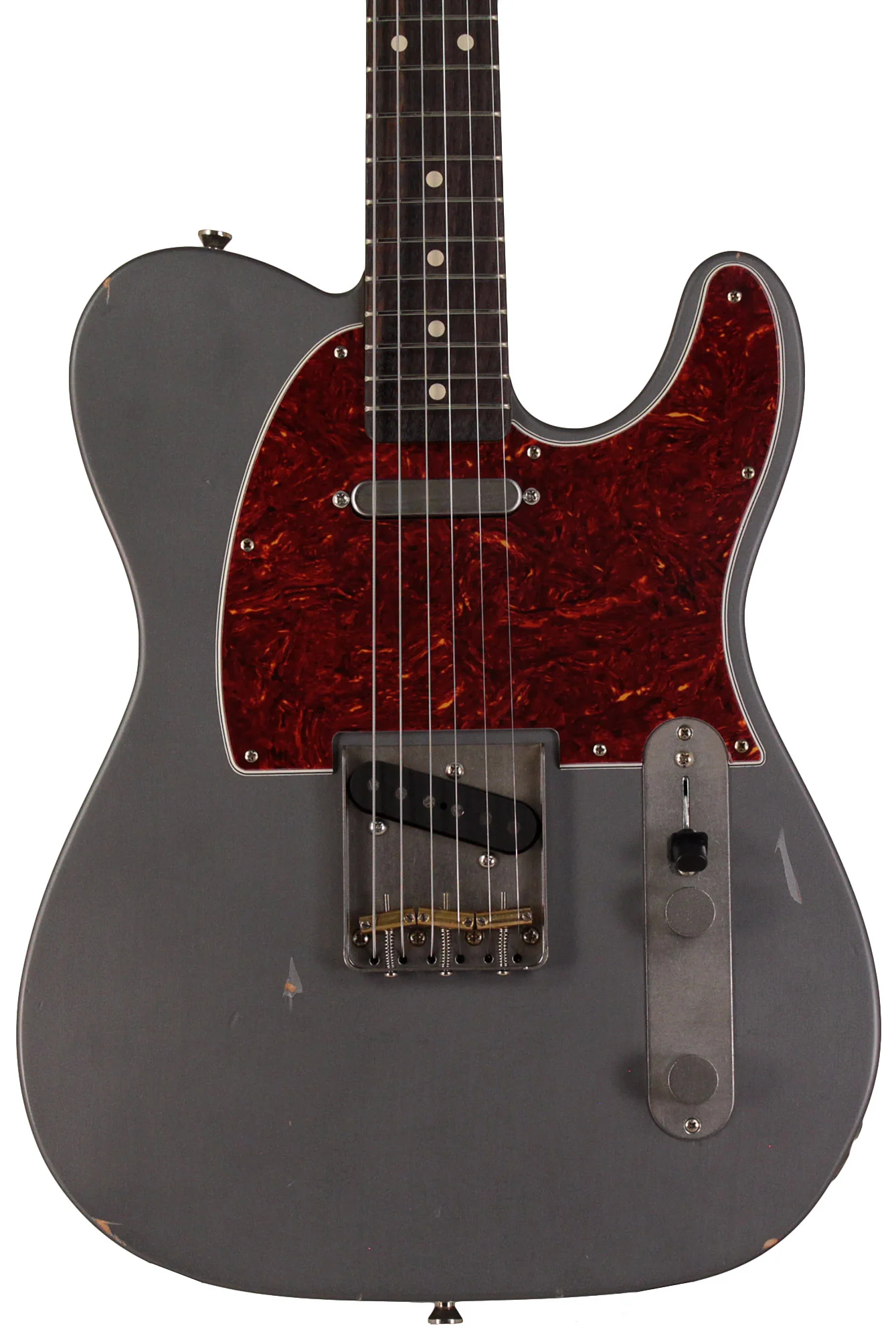 Nash T63 Guitar, Charcoal Frost Metallic, Tortoise Shell, Light Aging - Image 5