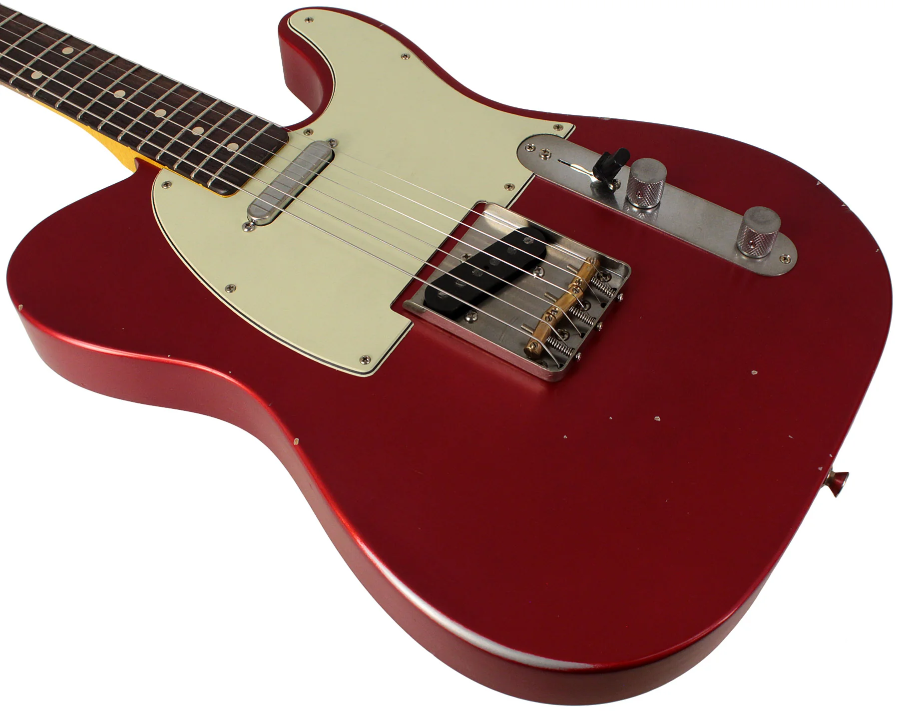 Nash T63 Guitar, Candy Apple Red, Light Aging - Image 4