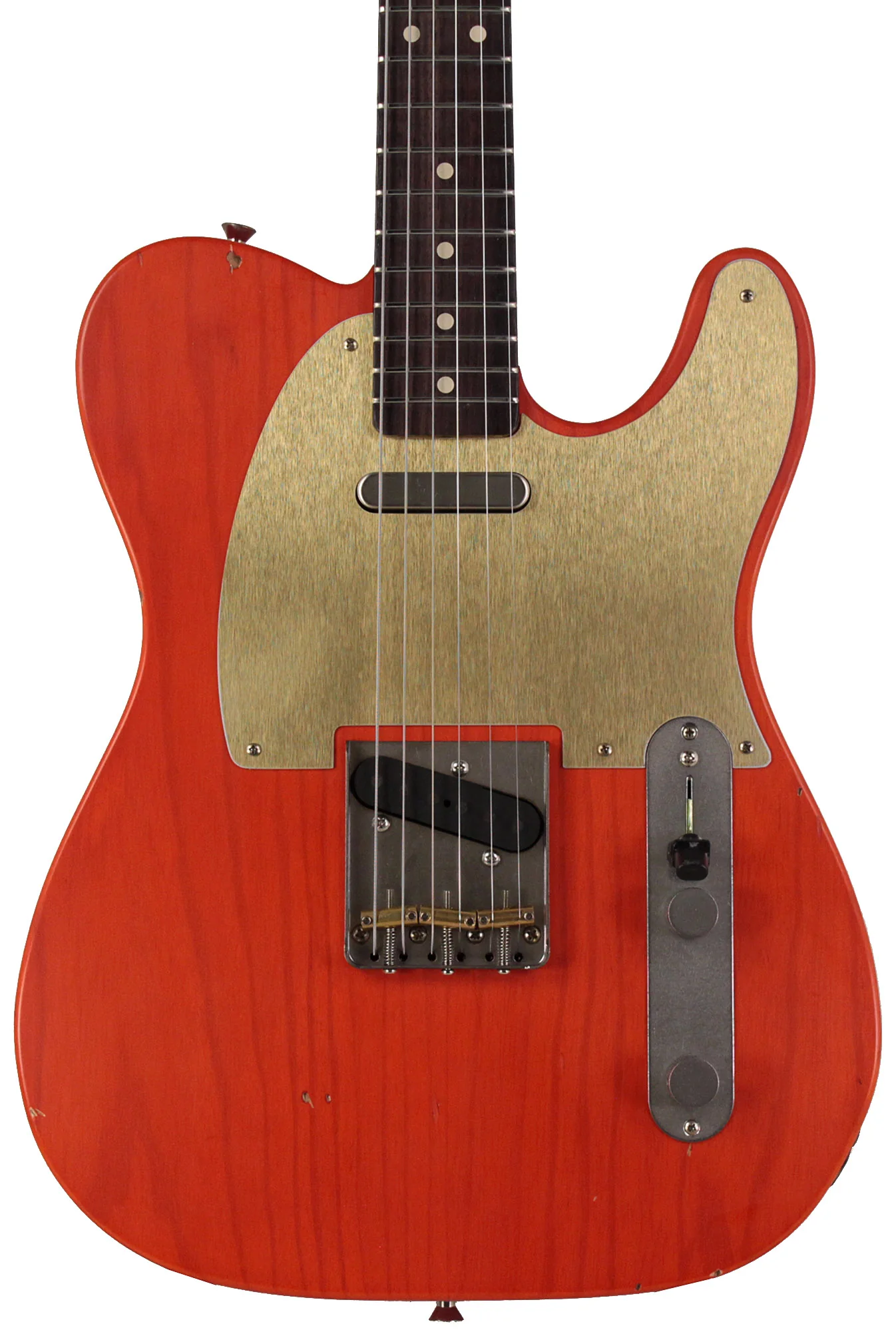 Nash T63 Guitar, Gretsch Orange, Gold PG, Light Aging - Image 5