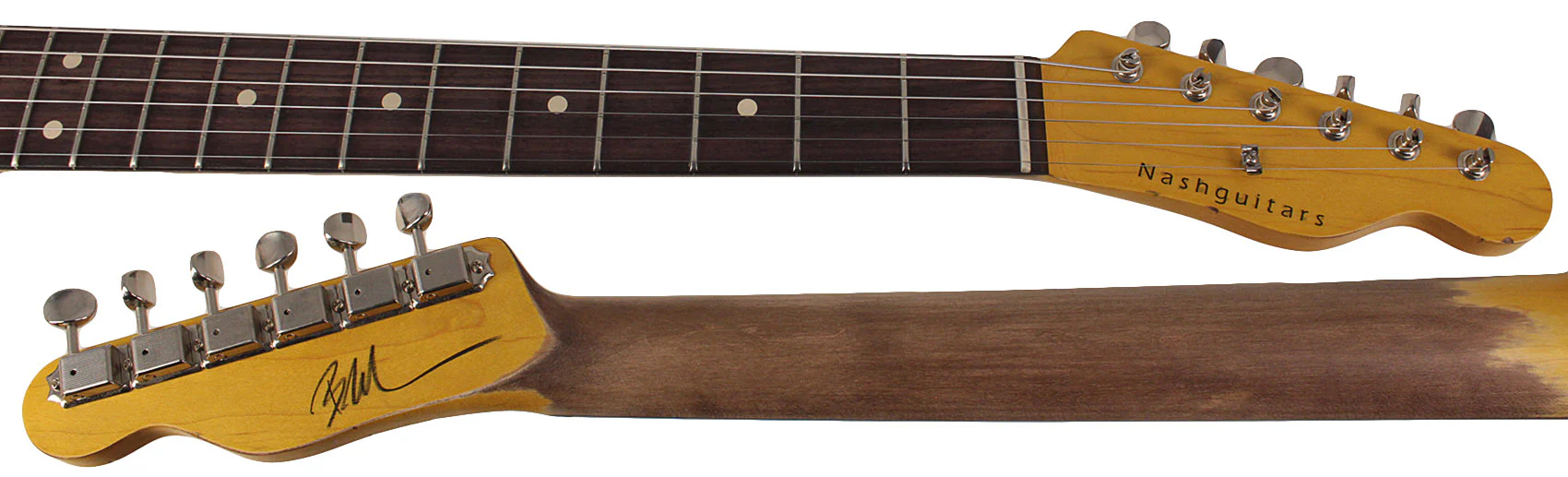 Nash T63 Guitar, Gretsch Orange, Gold PG, Light Aging - Image 8