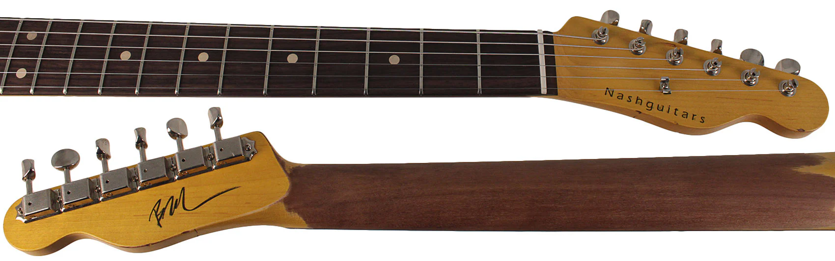 Nash T63 Guitar, Olympic White, Light Aging - Image 8