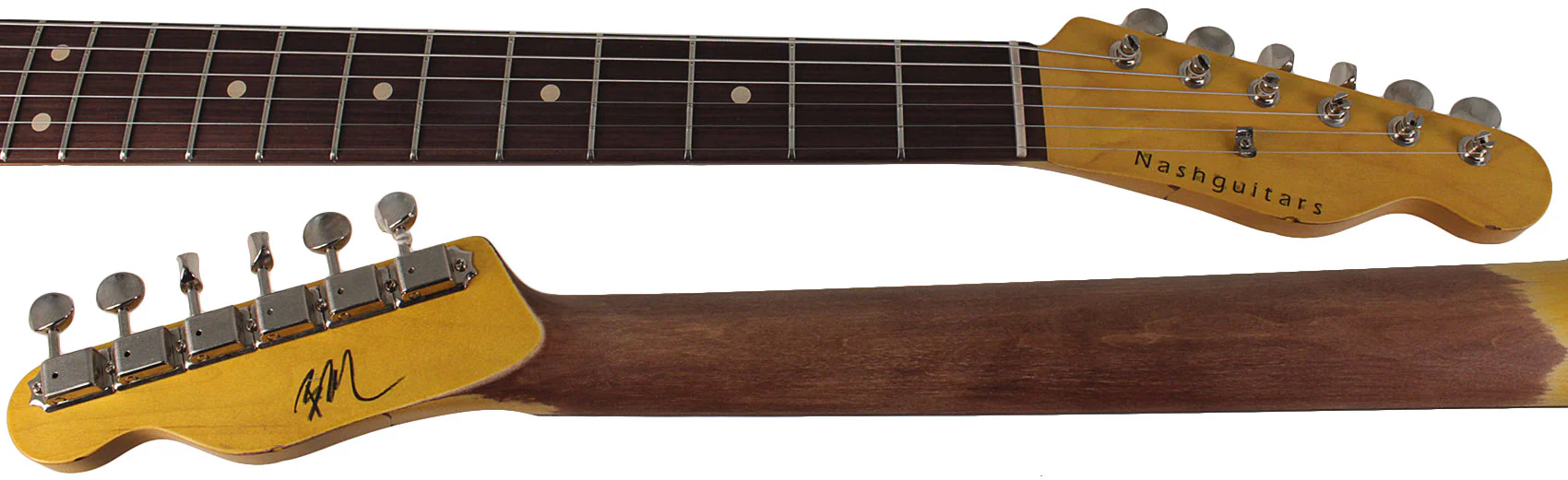 Nash T63 Guitar, Olympic White, Light Aging - Image 7