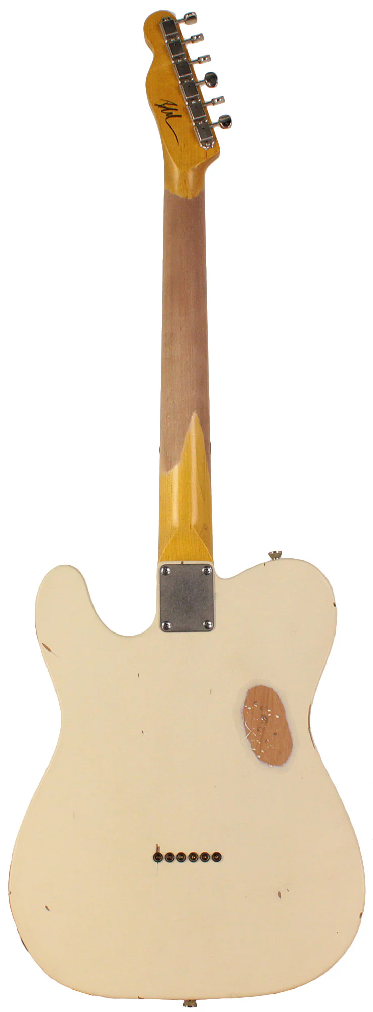 Nash T63 Guitar, Olympic White, Tortoise Shell, Medium Aging - Image 7