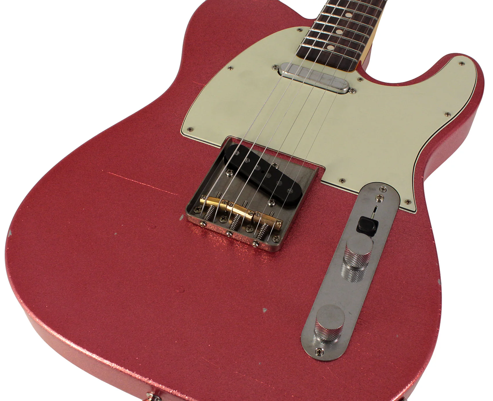Nash T63 Guitar, Pink Sparkle, Light Aging - Image 3
