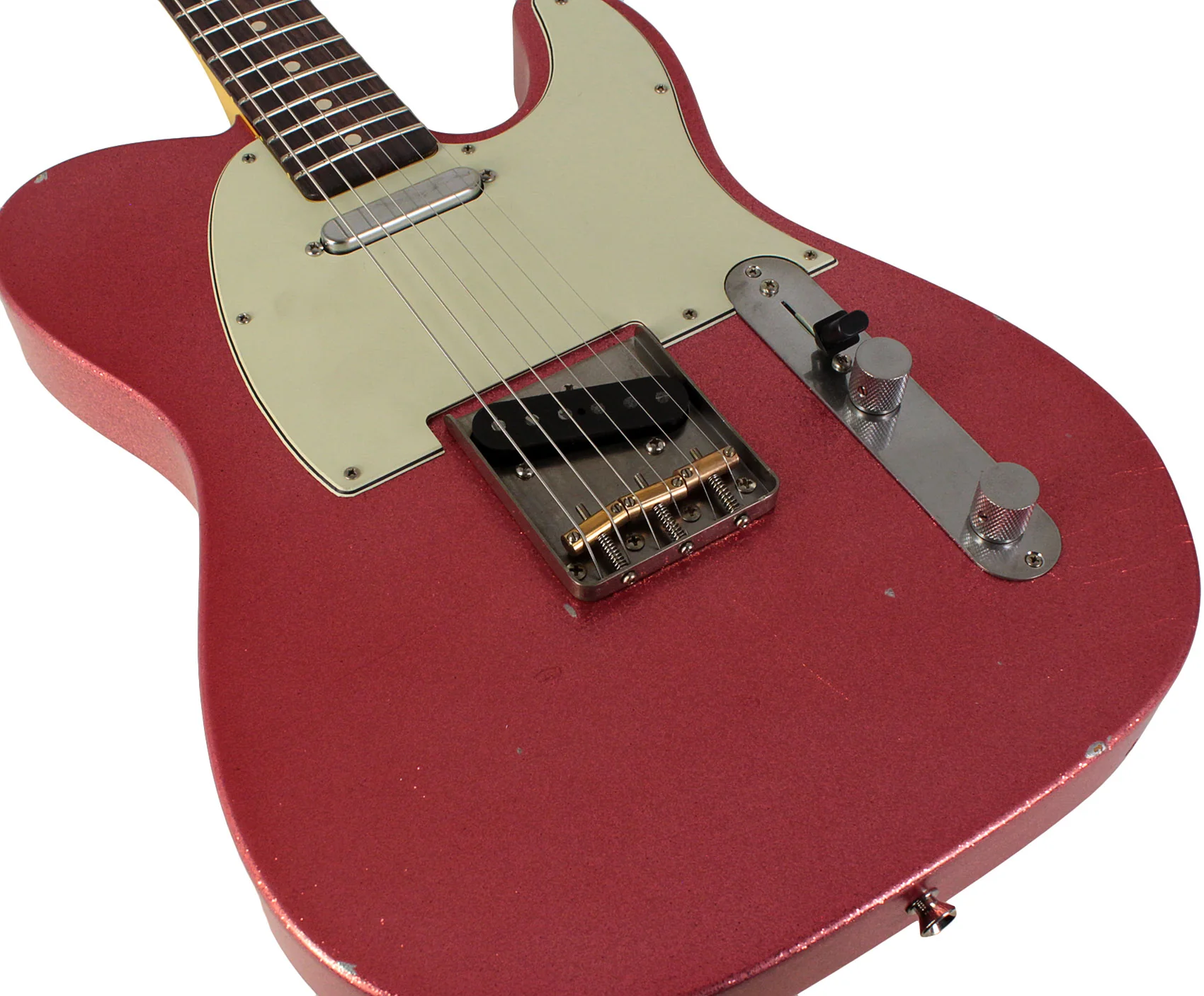 Nash T63 Guitar, Pink Sparkle, Light Aging - Image 4