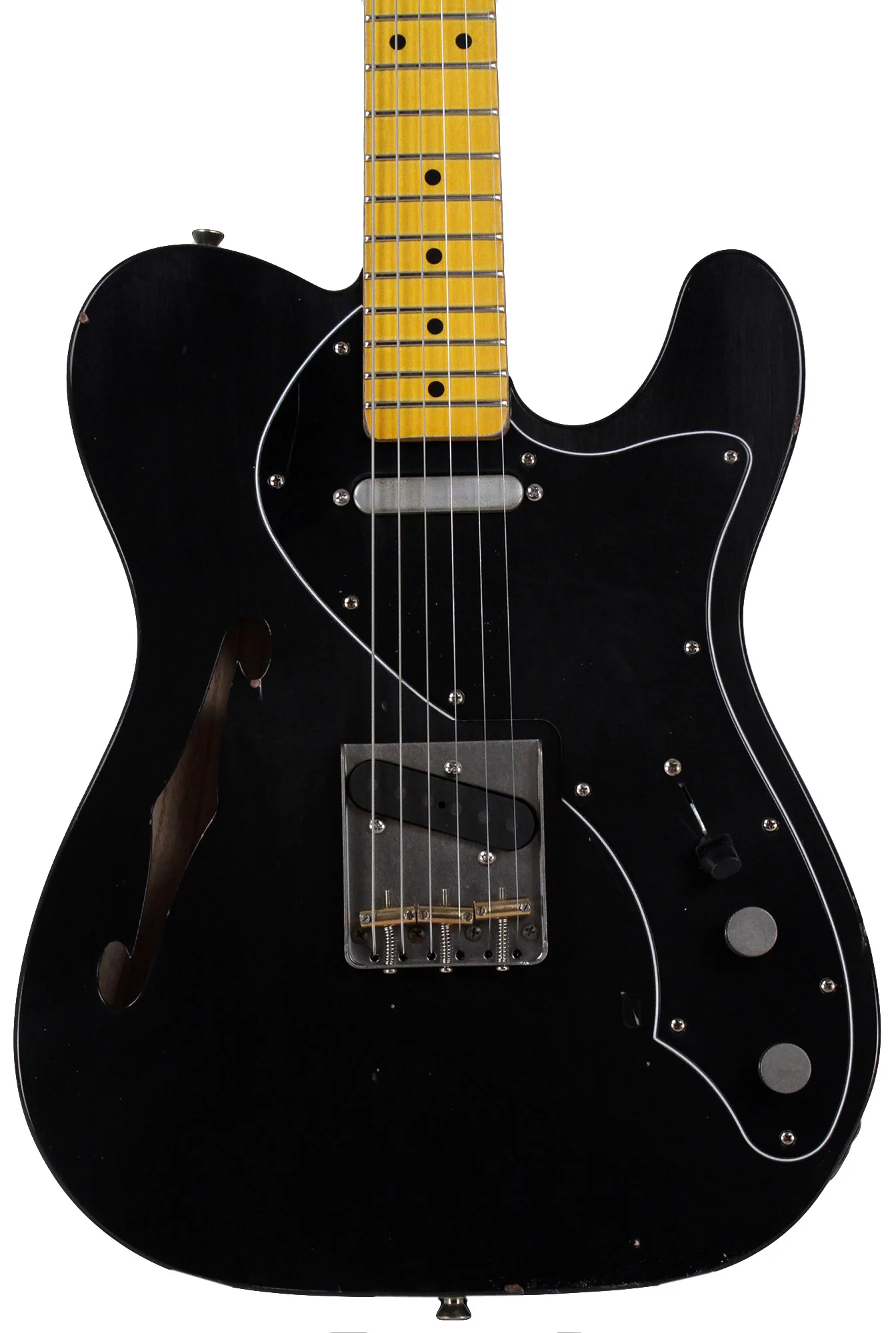Nash T69TL Thinline Guitar, Black - Image 5