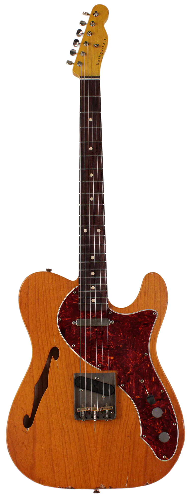 Nash T69TL Thinline Guitar, Amber, Medium Aging