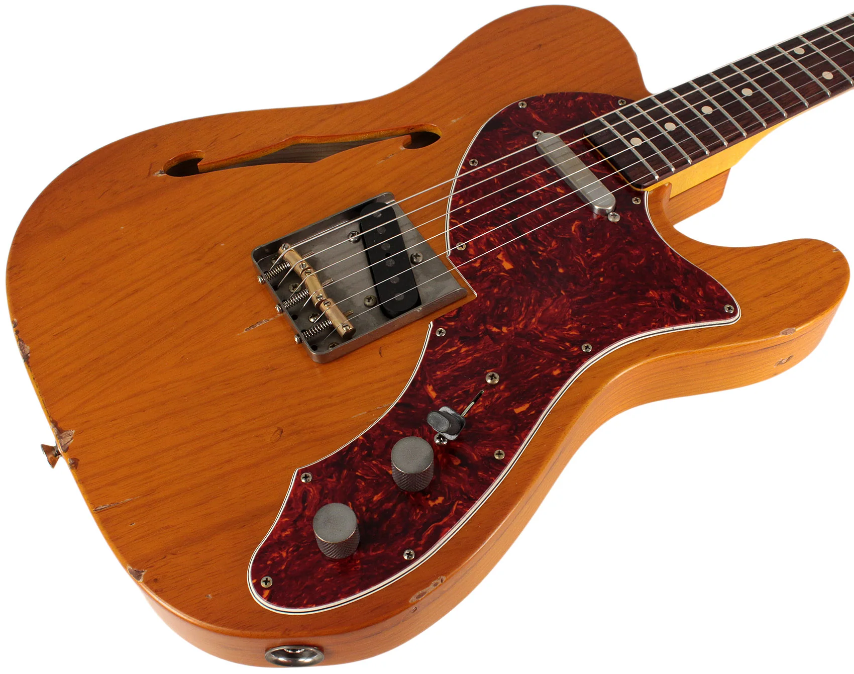 Nash T69TL Thinline Guitar, Amber, Medium Aging - Image 2