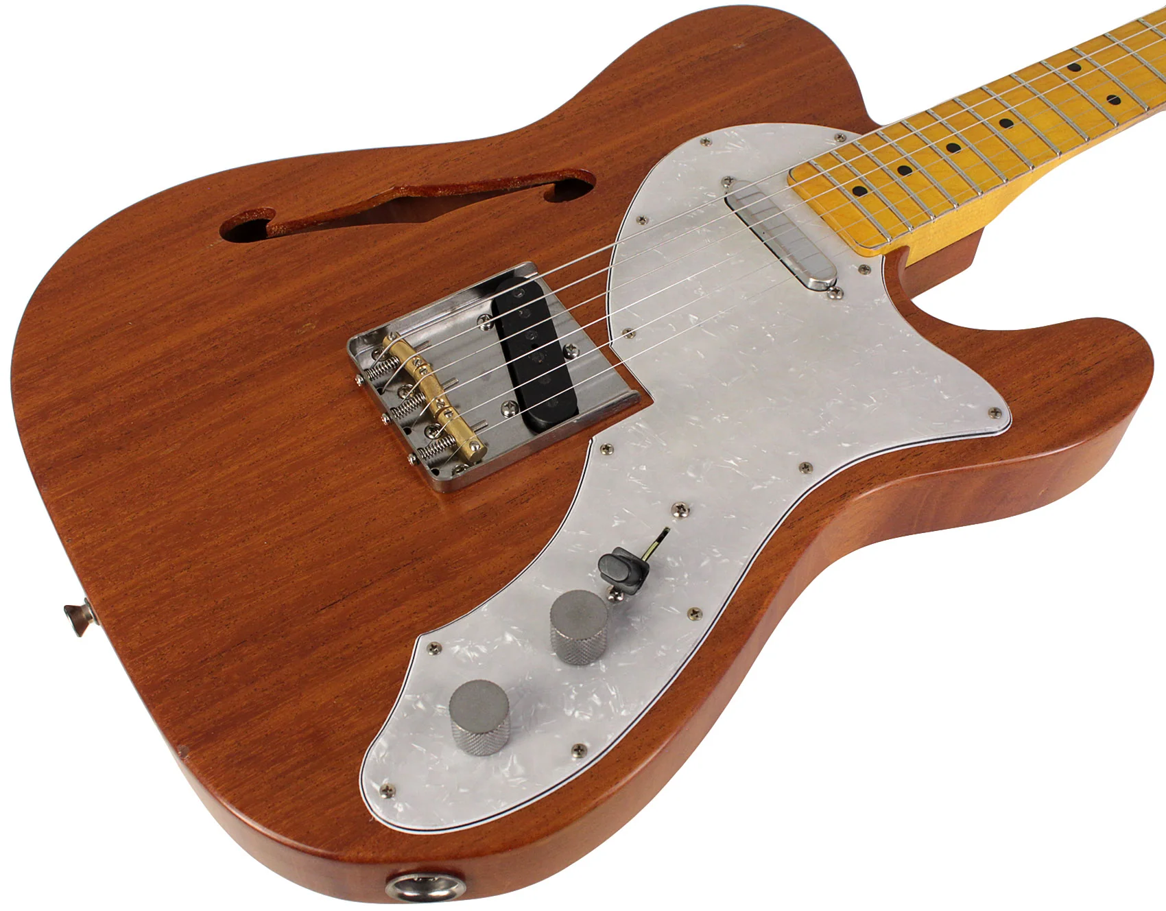 Nash T69TL Thinline Guitar, Natural Mahogany, Light Aging - Image 2