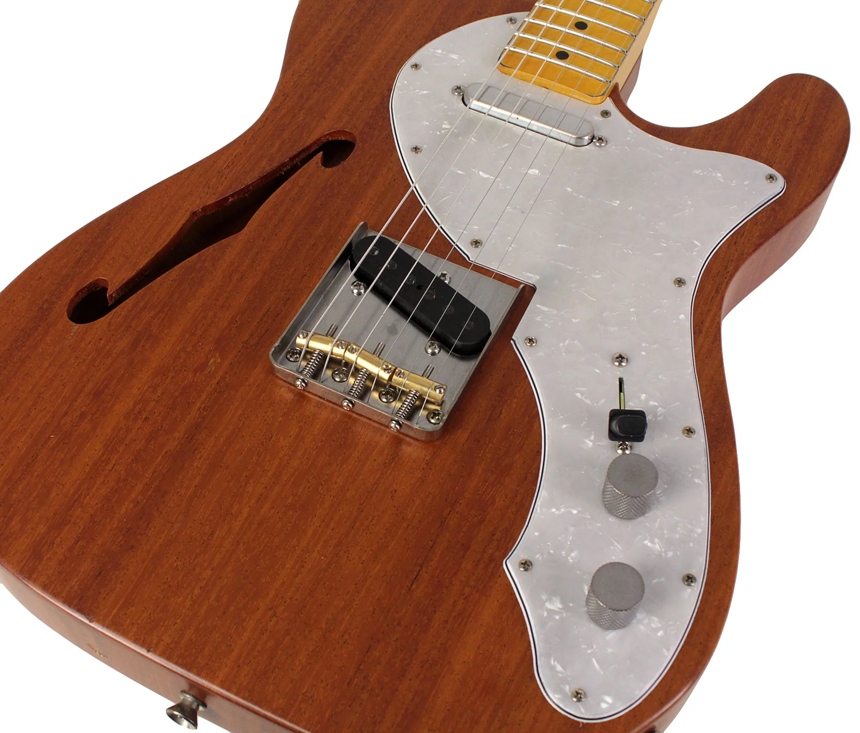 Nash T69TL Thinline Guitar, Natural Mahogany, Light Aging - Image 3