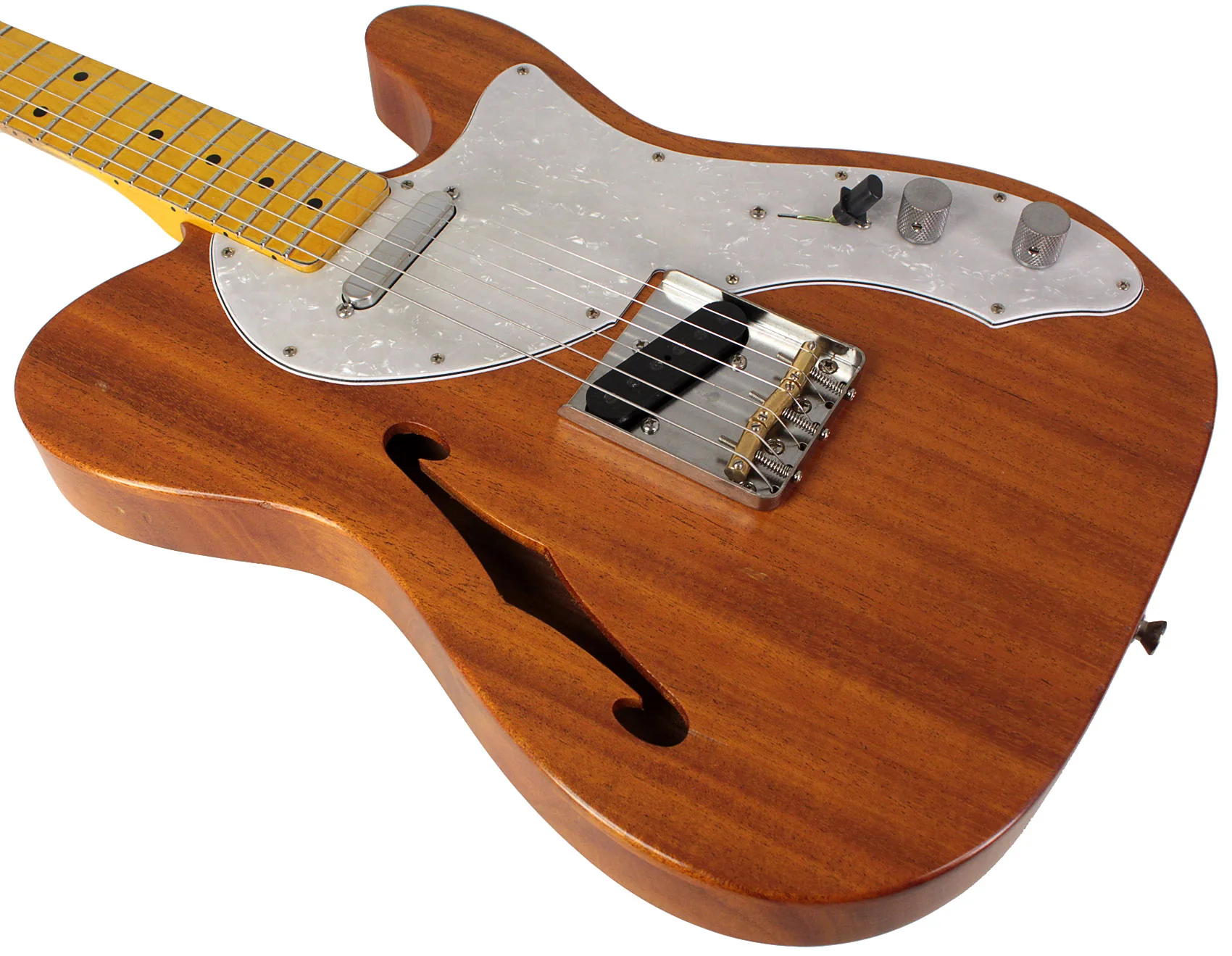 Nash T69TL Thinline Guitar, Natural Mahogany, Light Aging - Image 4