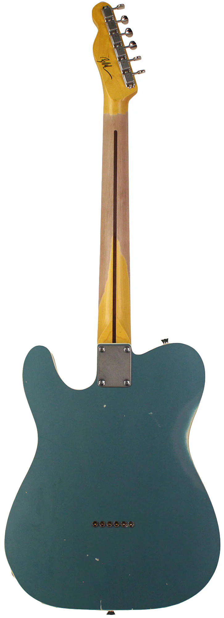 Nash T69TL Thinline Guitar, Double Bound, Ocean Turquoise Metallic, Light Aging - Image 9