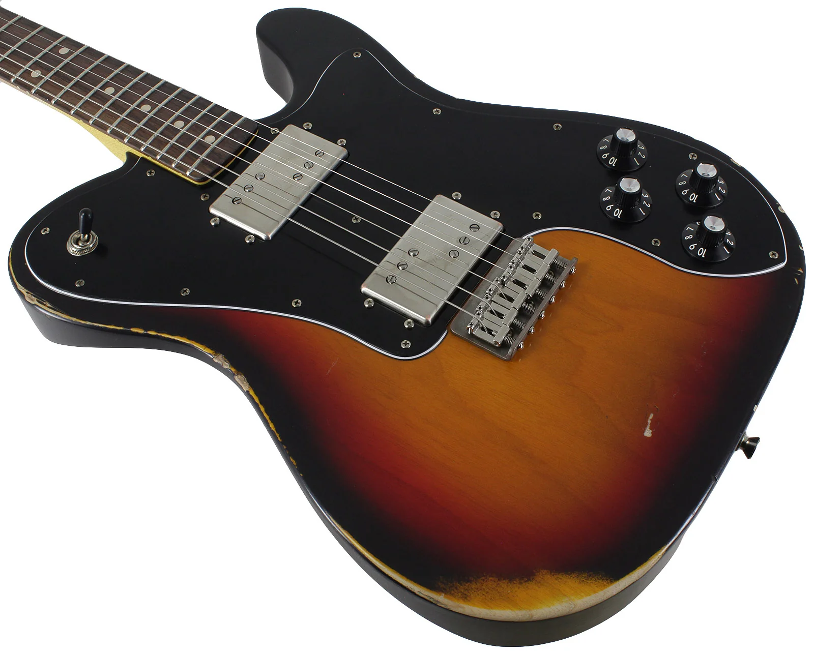 Nash T72DLX Guitar, 3 Tone Sunburst, Rosewood, Medium Aging - Image 4