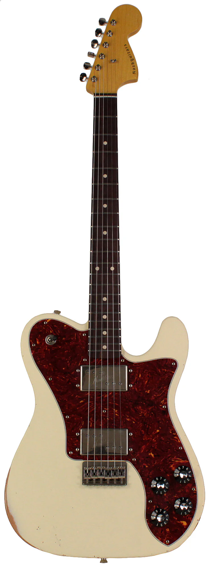 Nash T72DLX Guitar, Olympic White, Rosewood, Light Aging
