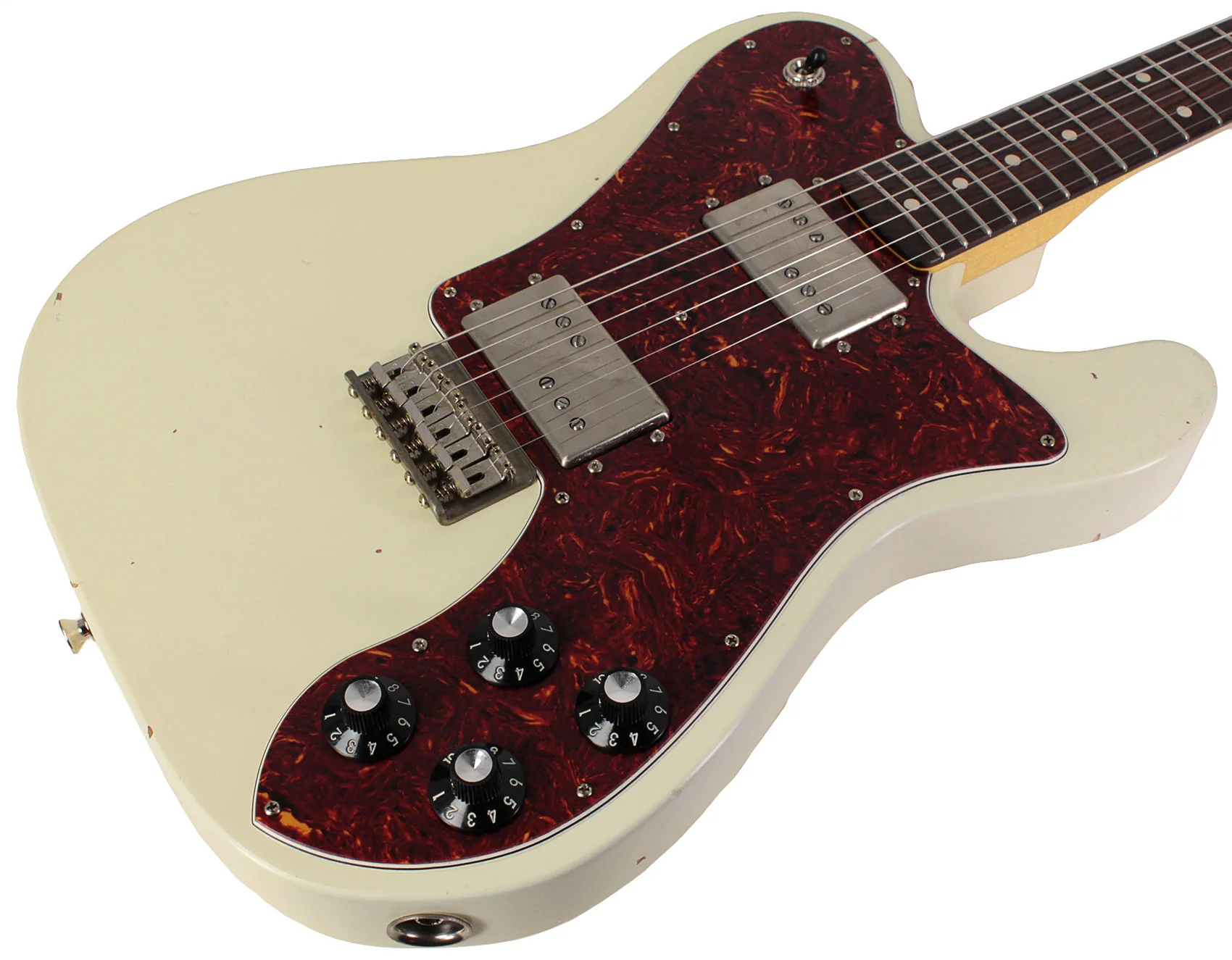 Nash T72DLX Guitar, Olympic White, Rosewood, Light Aging - Image 2