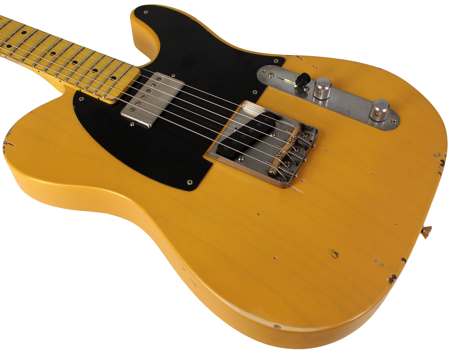 Nash T52 Guitar, Butterscotch Blonde, Humbucker, Medium Aging - Image 4