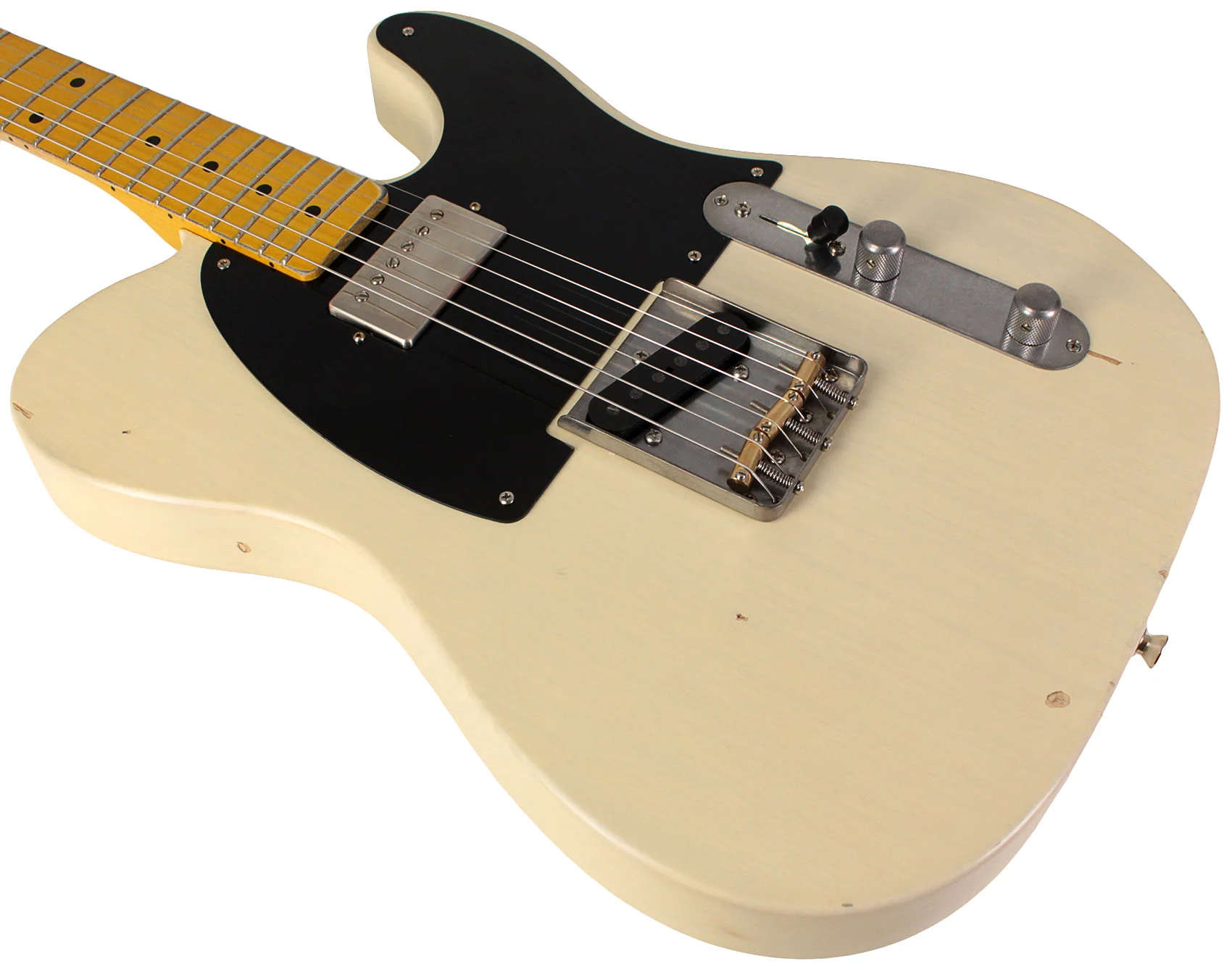 Nash T52 Guitar, Mary Kaye White, Humbucker, Light Aging - Image 4