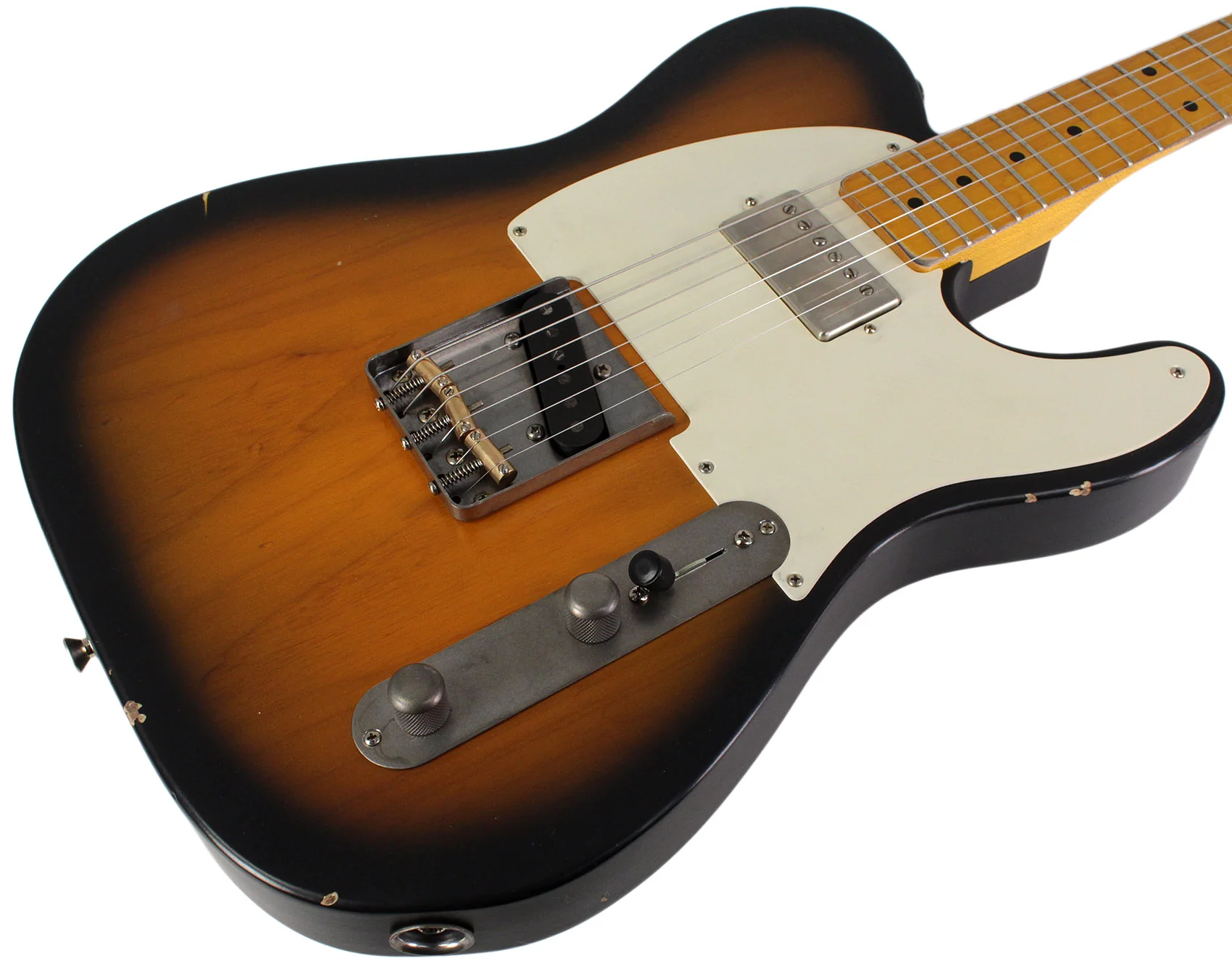 Nash T57 Guitar, 2 Tone Sunburst, Humbucker, Light Aging - Image 2