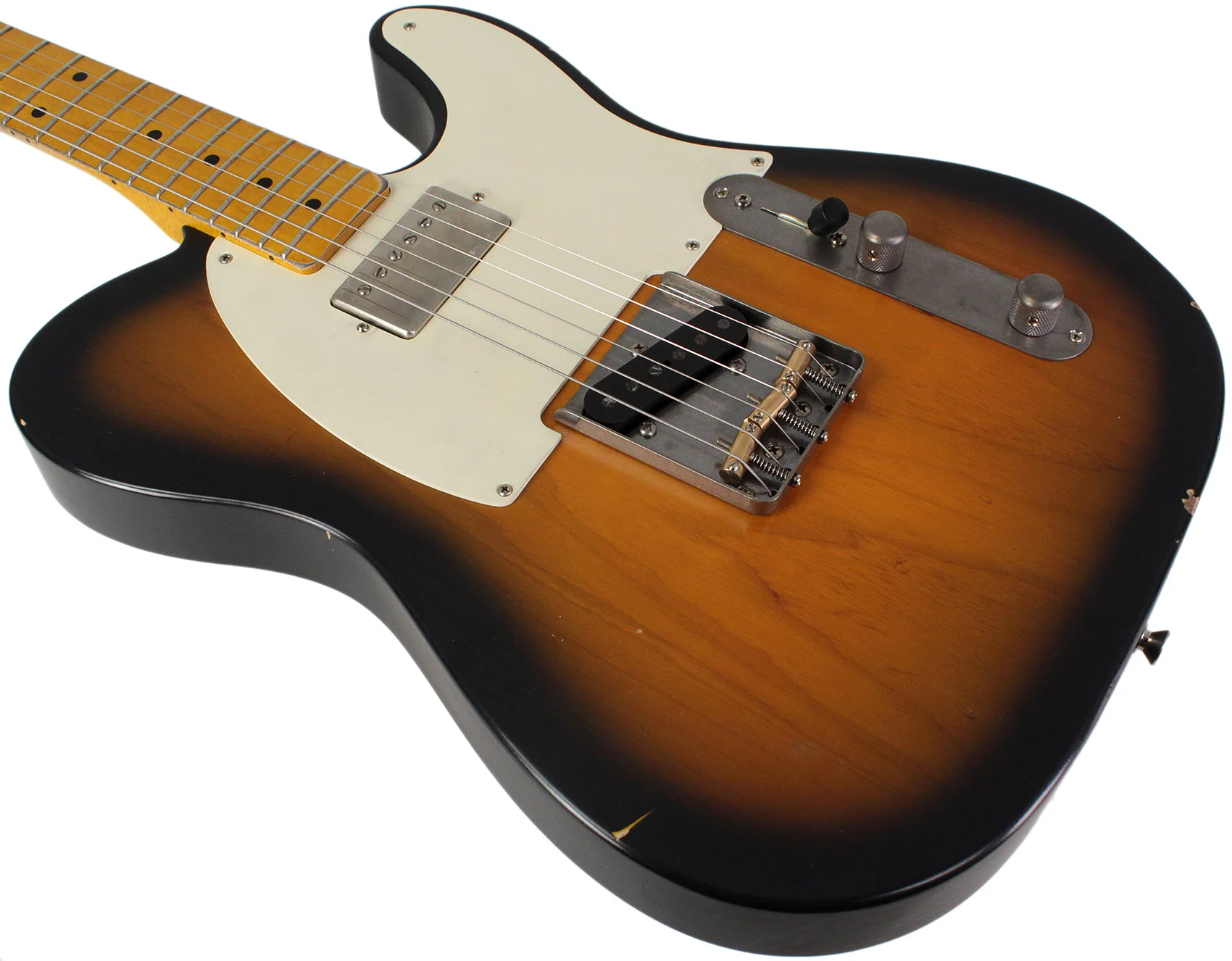 Nash T57 Guitar, 2 Tone Sunburst, Humbucker, Light Aging - Image 4