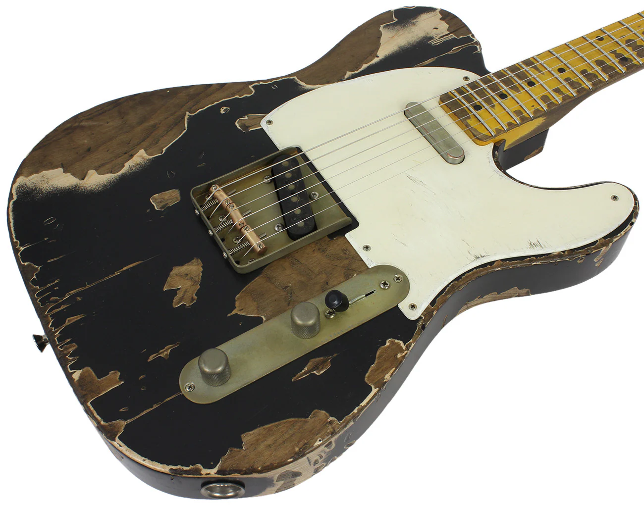Nash T57 Guitar, Black, Extra Heavy Relic