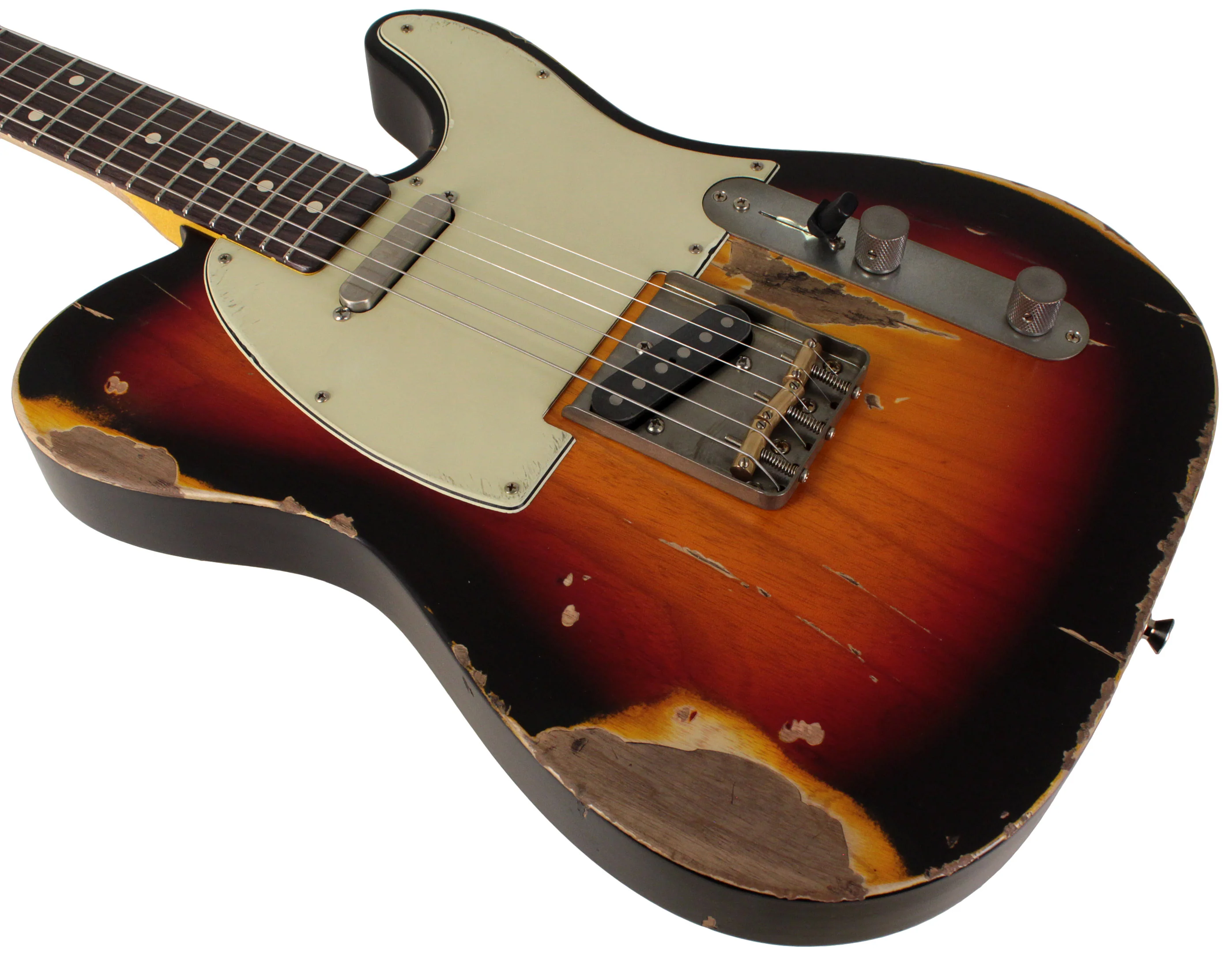 Nash T63 Guitar, 3 Tone Sunburst, Heavy Aging - Image 4