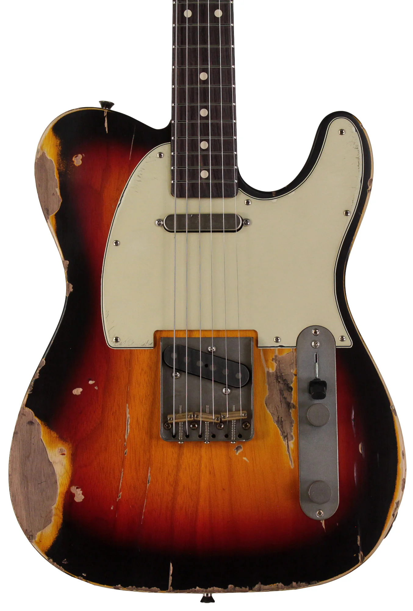 Nash T63 Guitar, 3 Tone Sunburst, Heavy Aging - Image 5