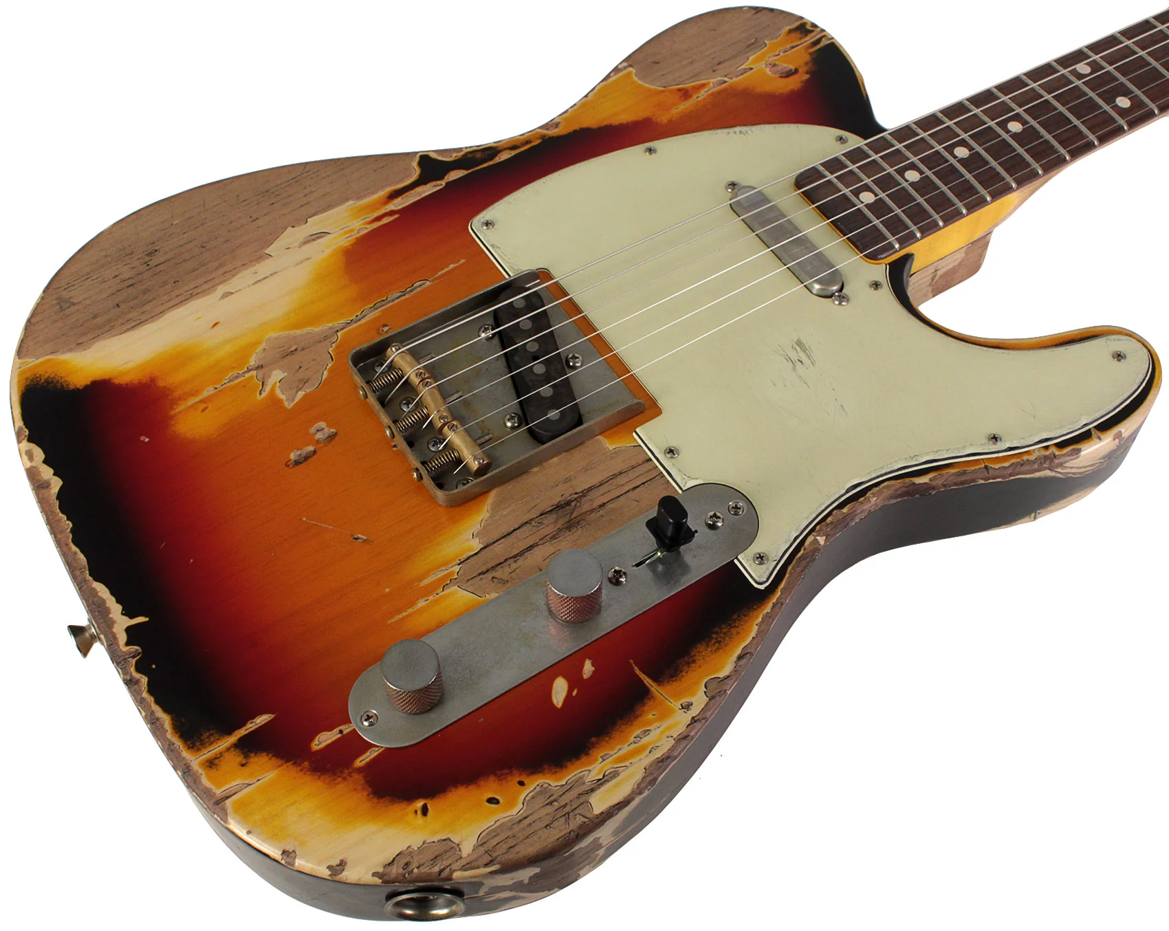 Nash T63 Guitar, 3-Tone Sunburst, Extra Heavy Aging - Image 2