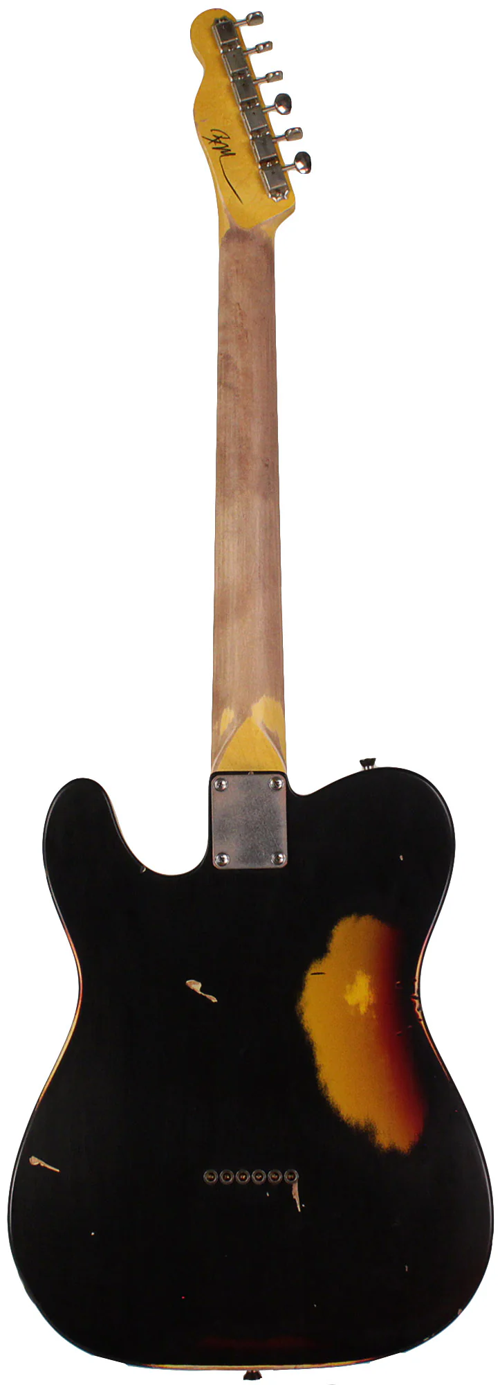 Nash T63 Guitar, Black over 3 Tone Sunburst, Heavy Aging - Image 7