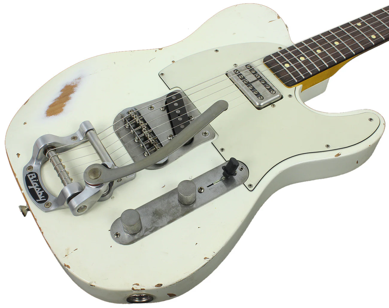 Nash T63 Guitar, Olympic White, Cutaway, Lollartron, Bigsby