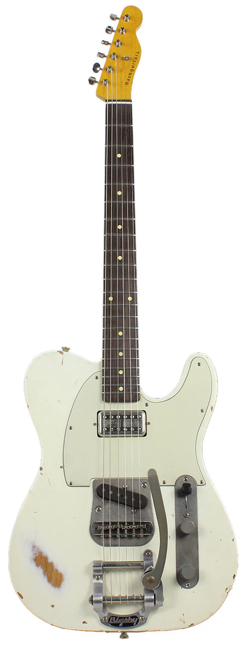 Nash T63 Guitar, Olympic White, Cutaway, Lollartron, Bigsby - Image 2