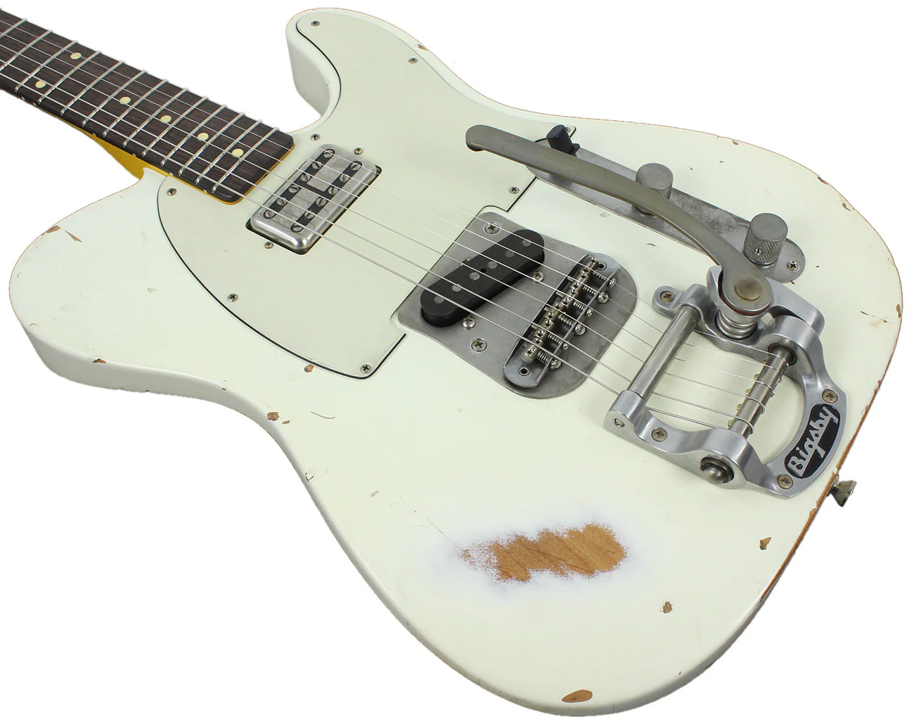 Nash T63 Guitar, Olympic White, Cutaway, Lollartron, Bigsby - Image 6