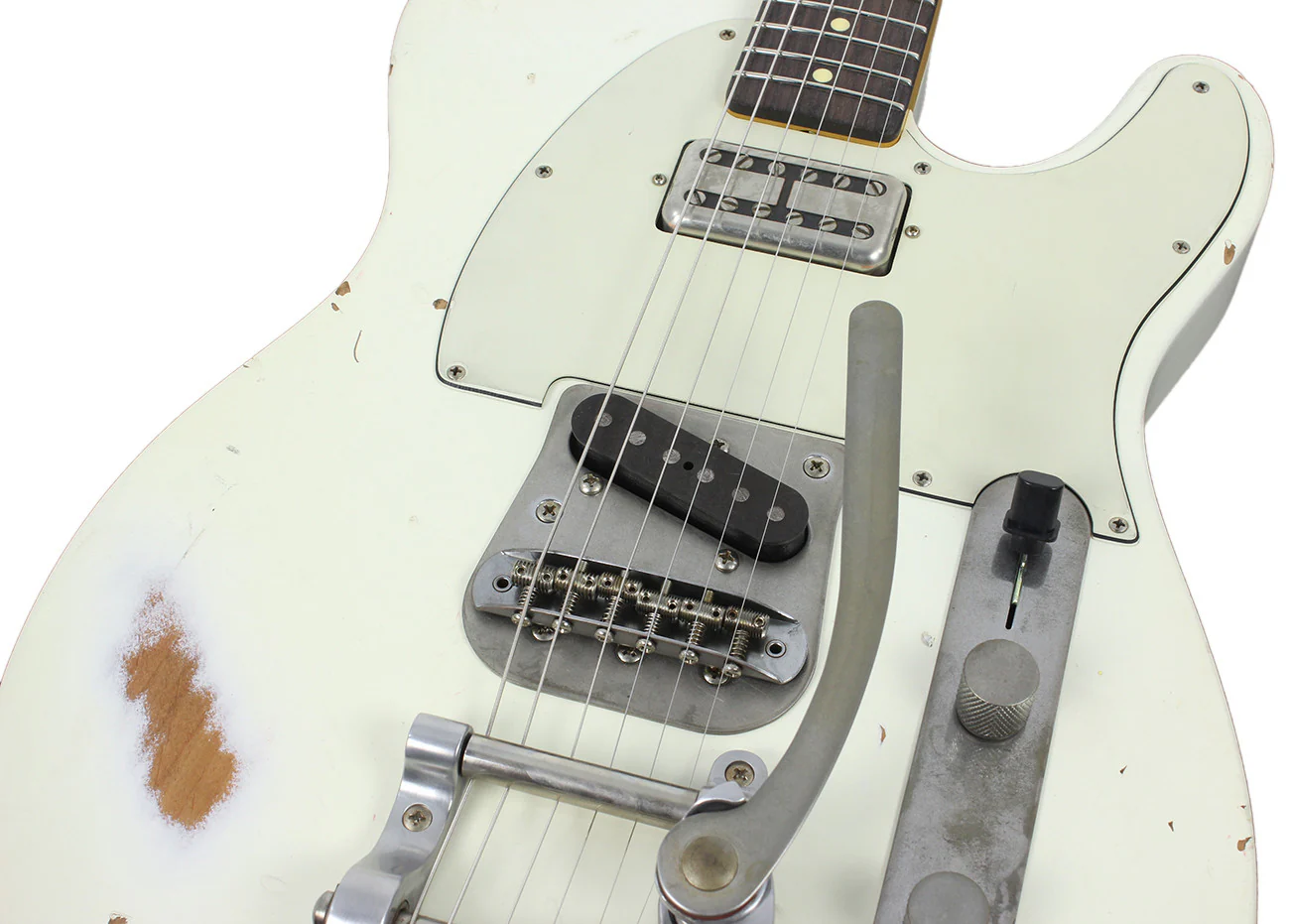 Nash T63 Guitar, Olympic White, Cutaway, Lollartron, Bigsby - Image 7