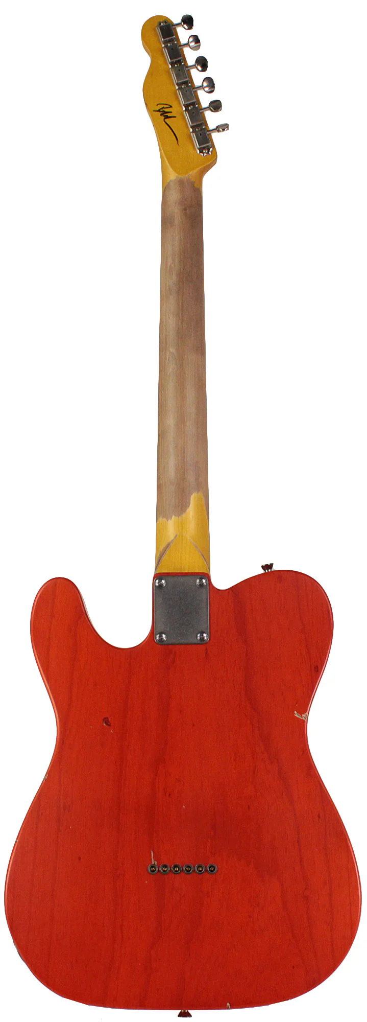Nash T63 Guitar, Gretsch Orange, Tortoise Shell, Light Aging - Image 7