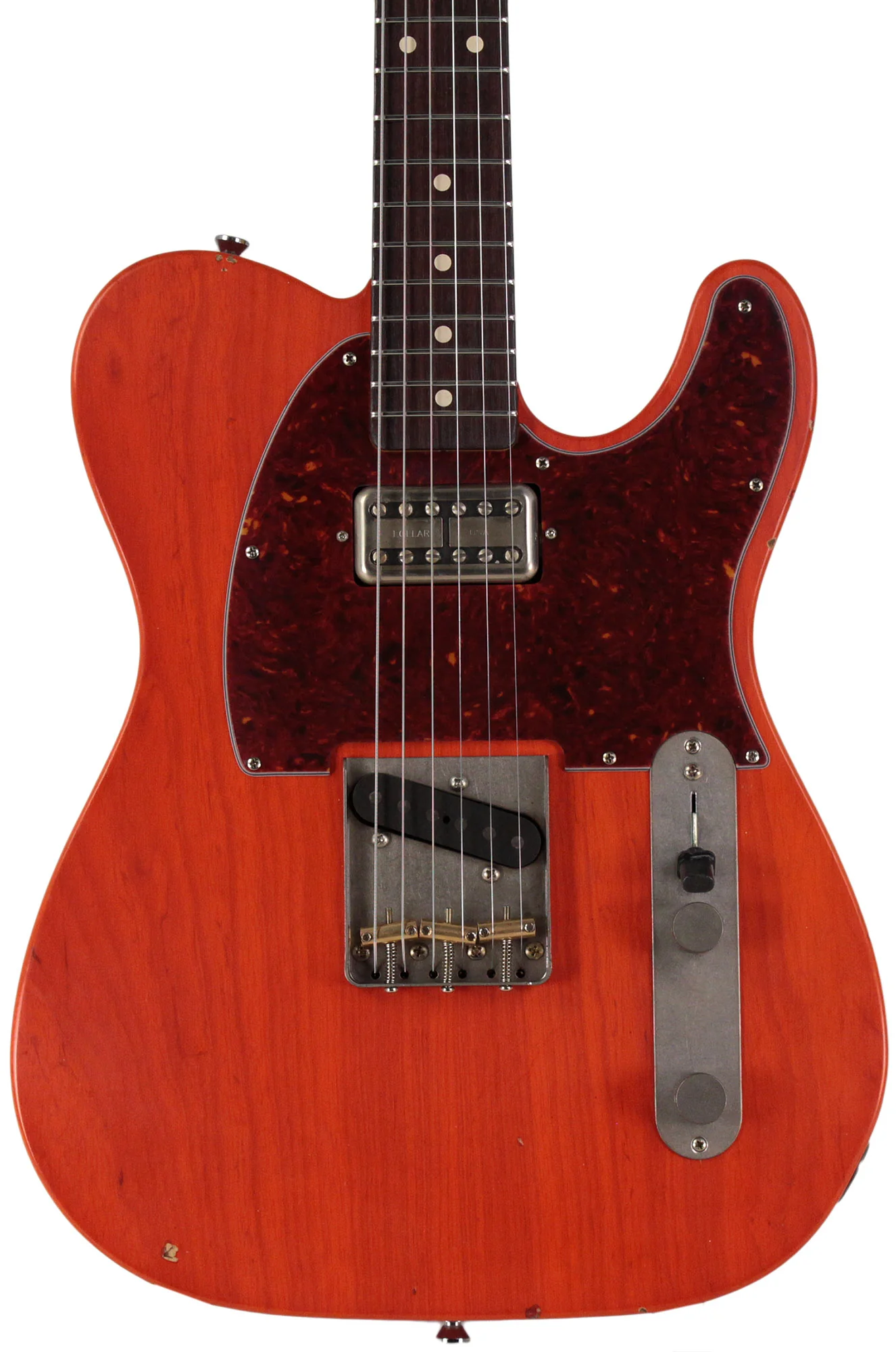 Nash T63 Guitar, Gretsch Orange, LollarTron, Light Aging - Image 6
