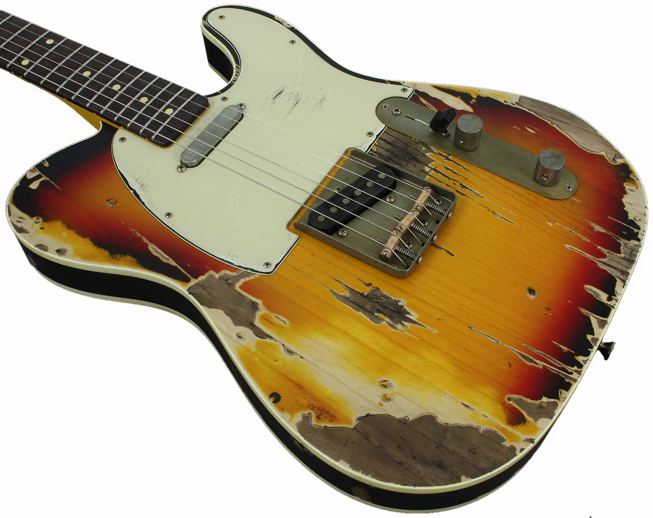 Nash T63DB Guitar, 3-Tone Burst, Extra-Heavy Aging - Image 6