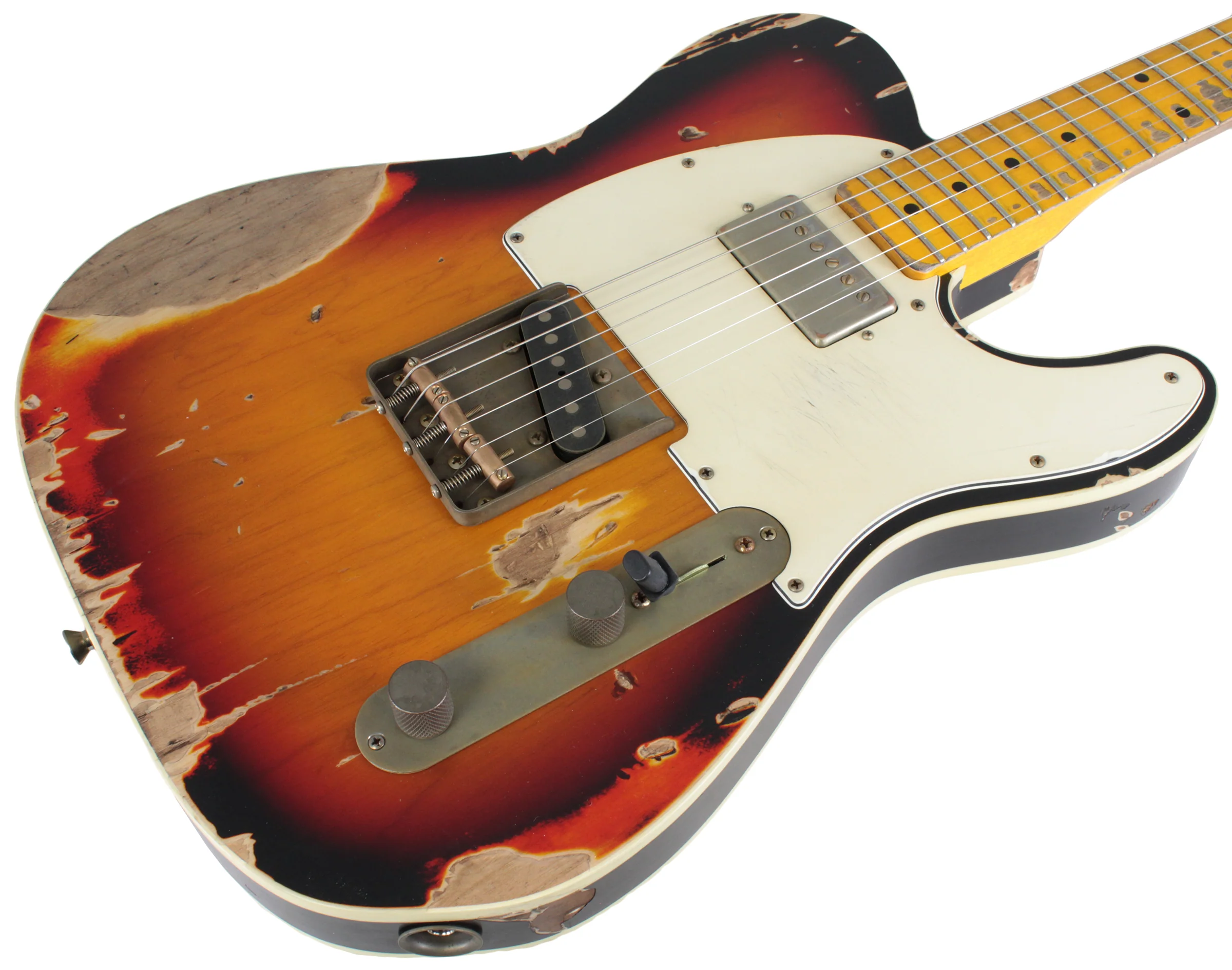Nash T63DB Guitar, 3-Tone Burst, Humbucker - Image 2