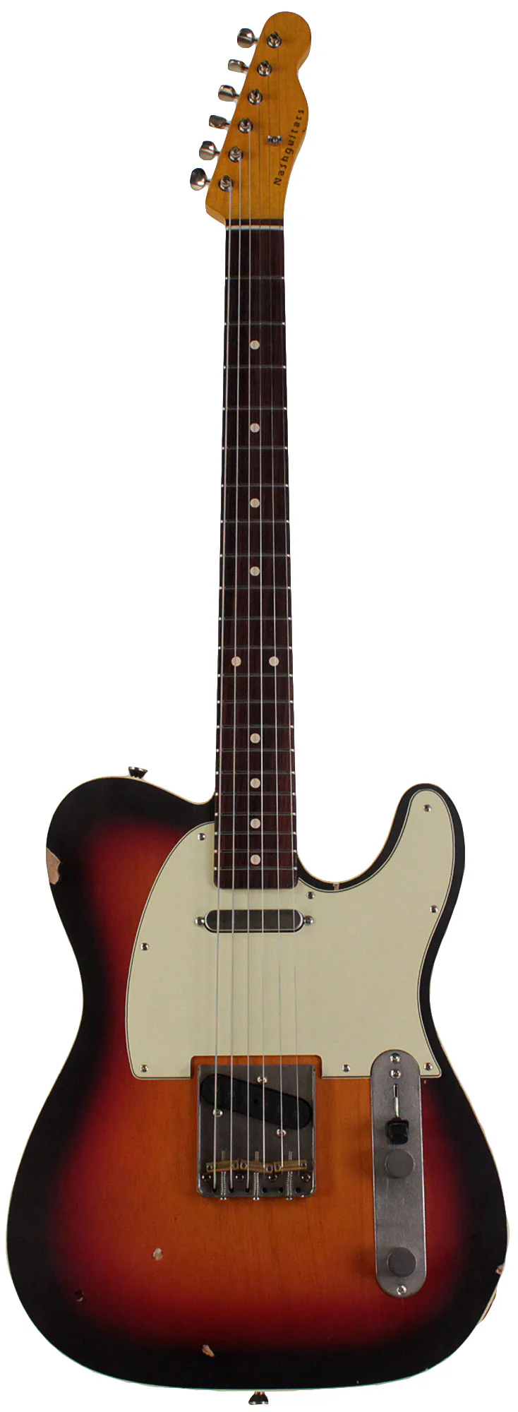 Nash T63DB Guitar, Double Bound, 3-Tone Sunburst, Light Aging