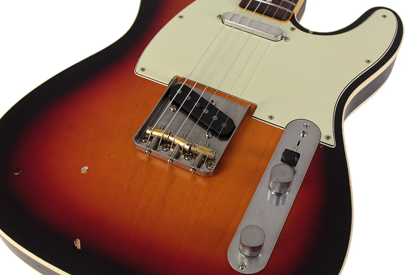 Nash T63DB Guitar, Double Bound, 3-Tone Sunburst, Light Aging - Image 3