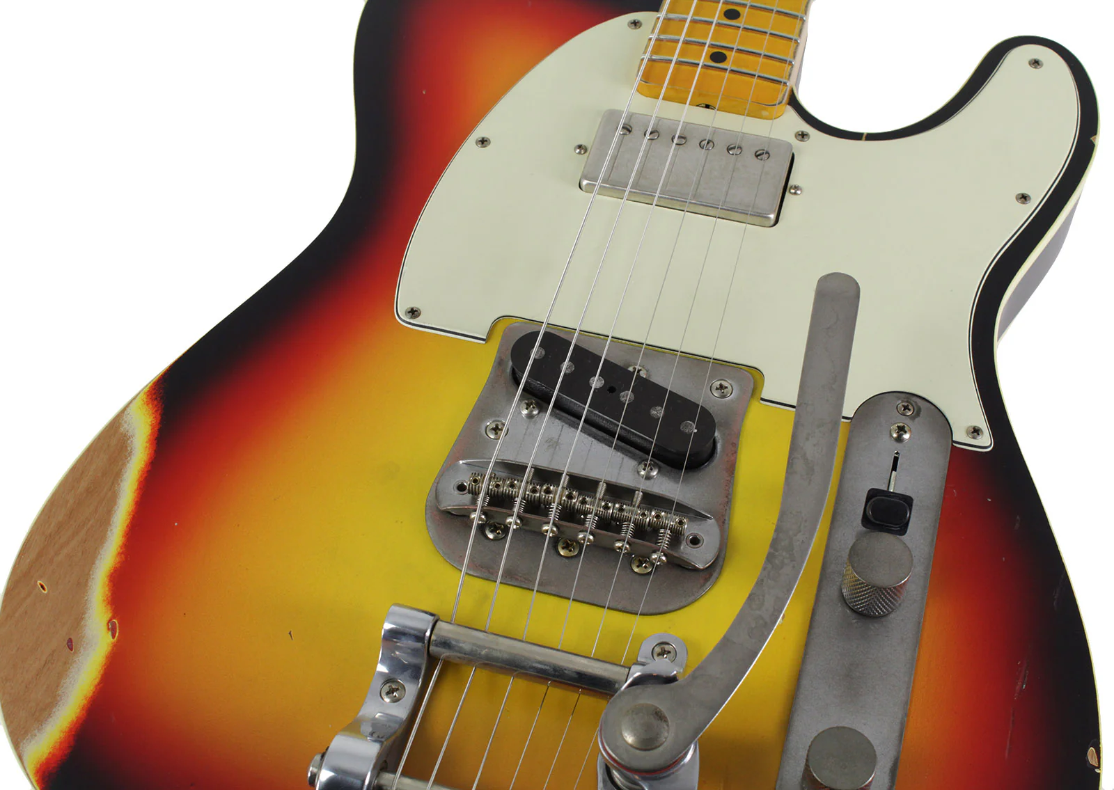 Nash T63DB Guitar, 3 Tone Sunburst, Bigsby, Neck Humbucker - Image 3