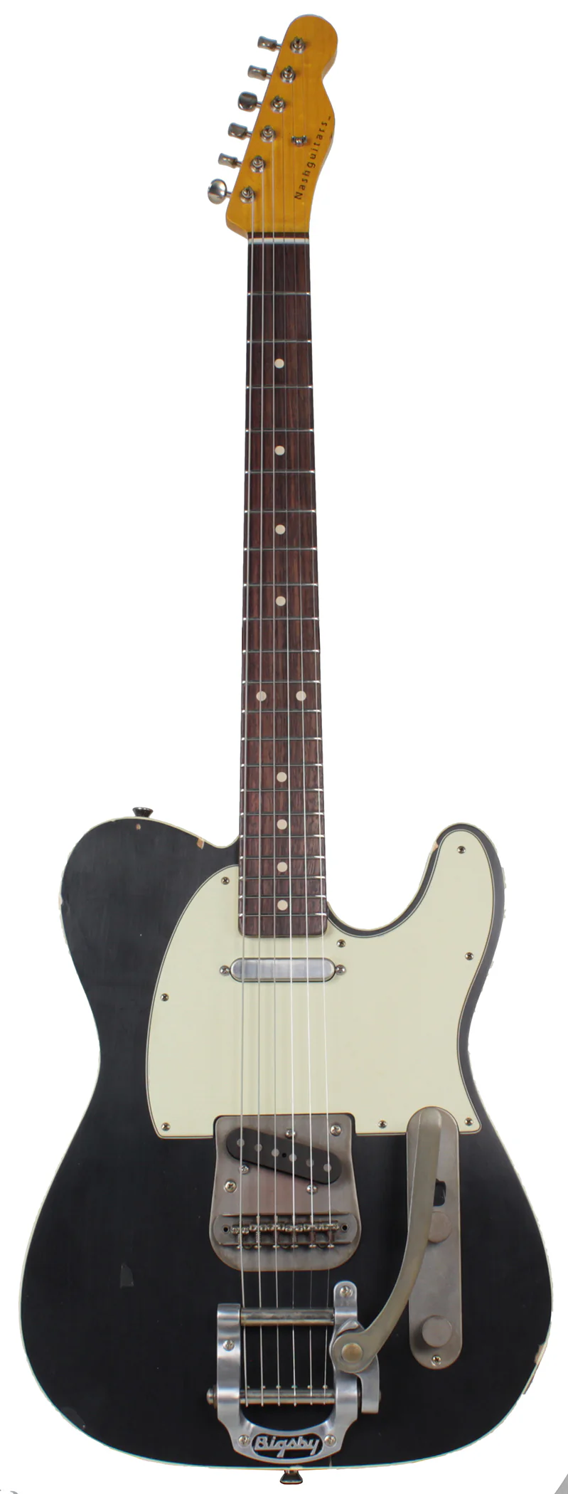 Nash T63DB Guitar, Black, Bigsby, Light Aging - Image 2