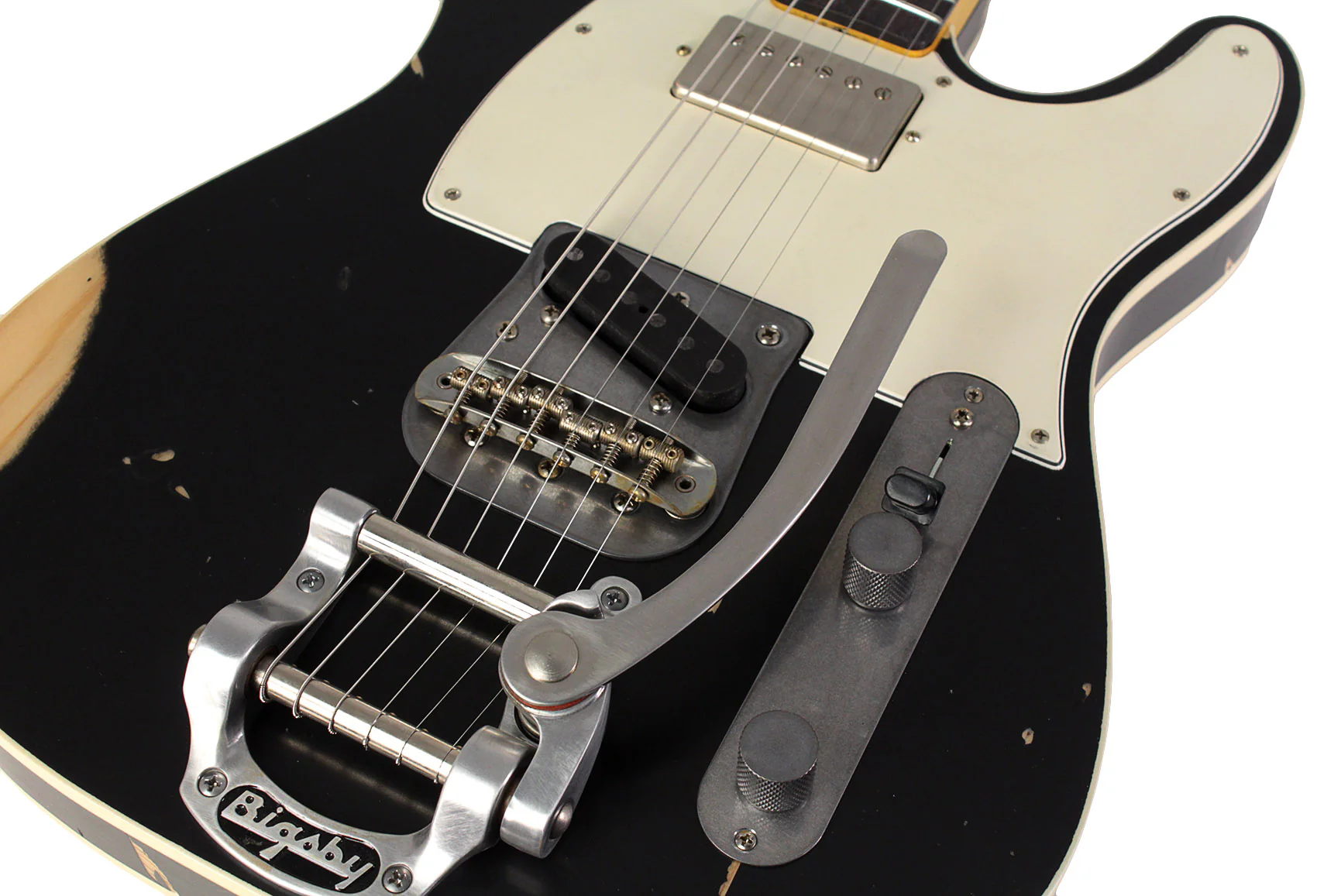 Nash T63DB Guitar, Black, Bigsby, Neck Humbucker - Image 3