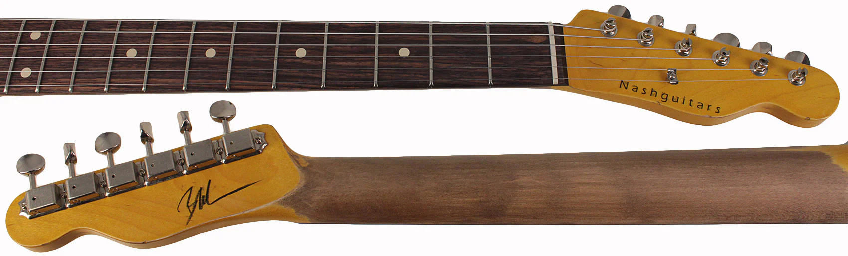 Nash T63DB Guitar, Double Bound, Black, Light Aging - Image 8