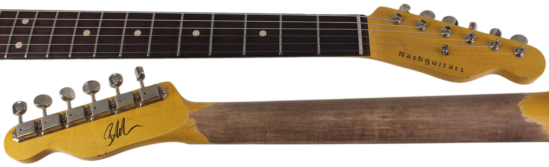 Nash T63DB Guitar, Double Bound, Candy Tangerine, Light Aging - Image 8