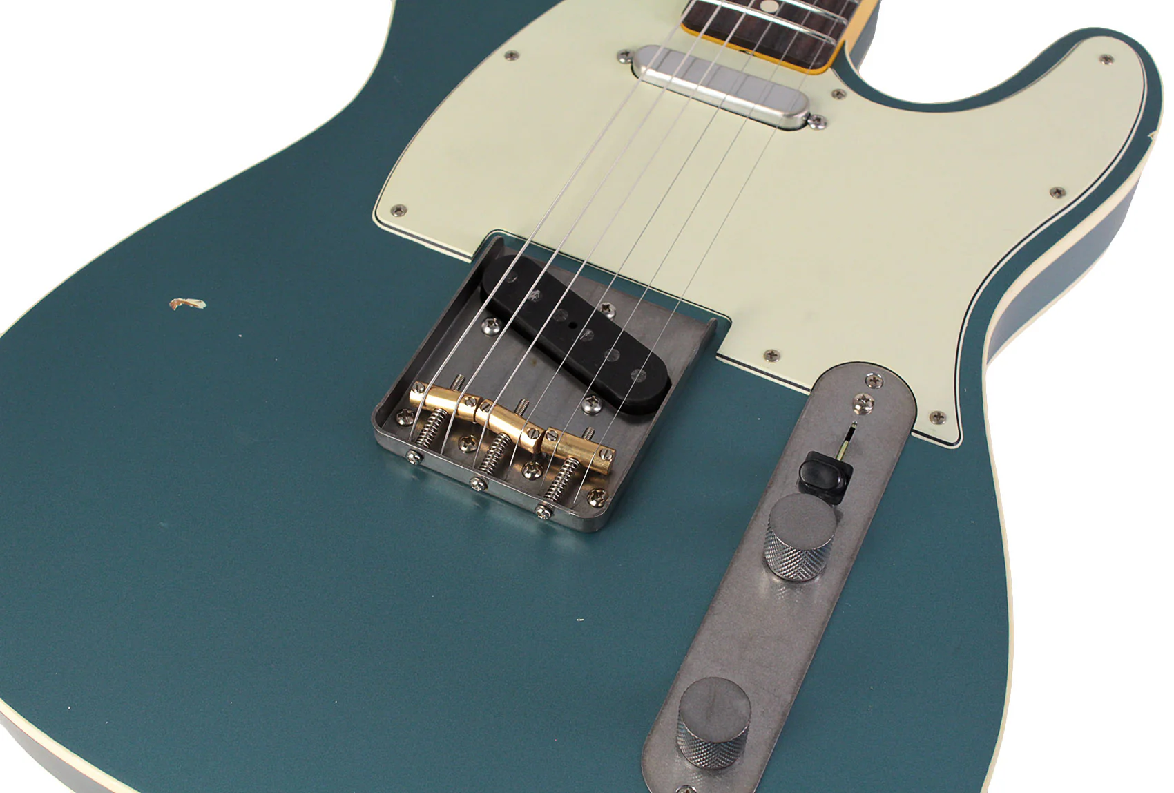 Nash T63DB Guitar, Double Bound, Ocean Turquoise Metallic, Light Aging - Image 3